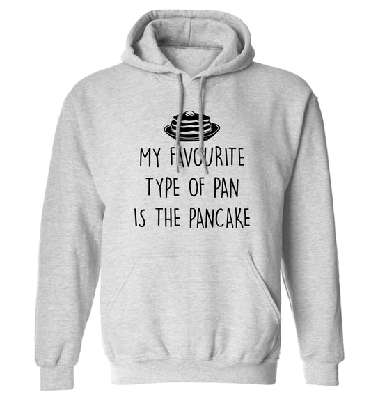 My favourite type of pan is the pancake adults unisex grey hoodie 2XL