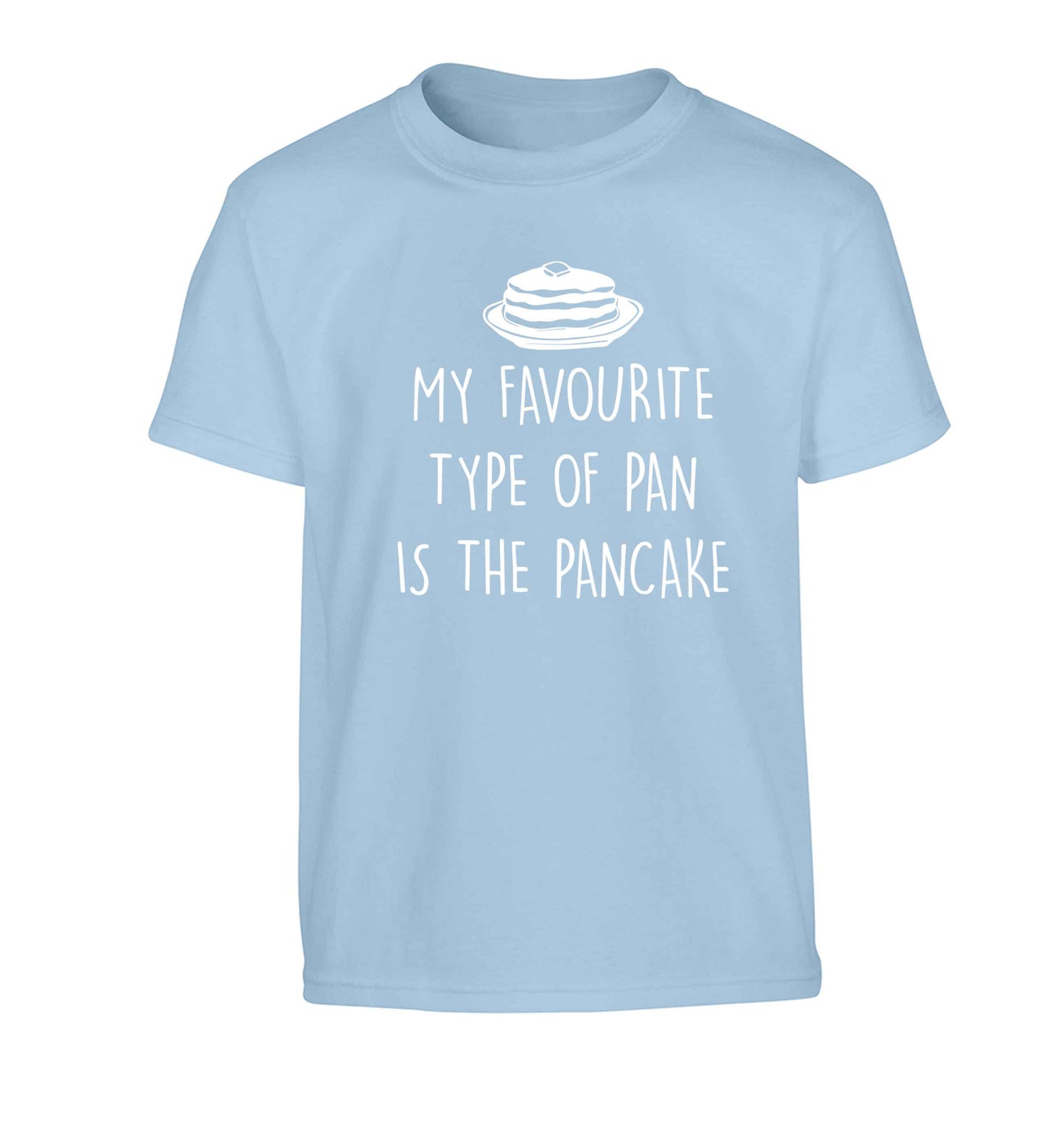 My favourite type of pan is the pancake Children's light blue Tshirt 12-13 Years