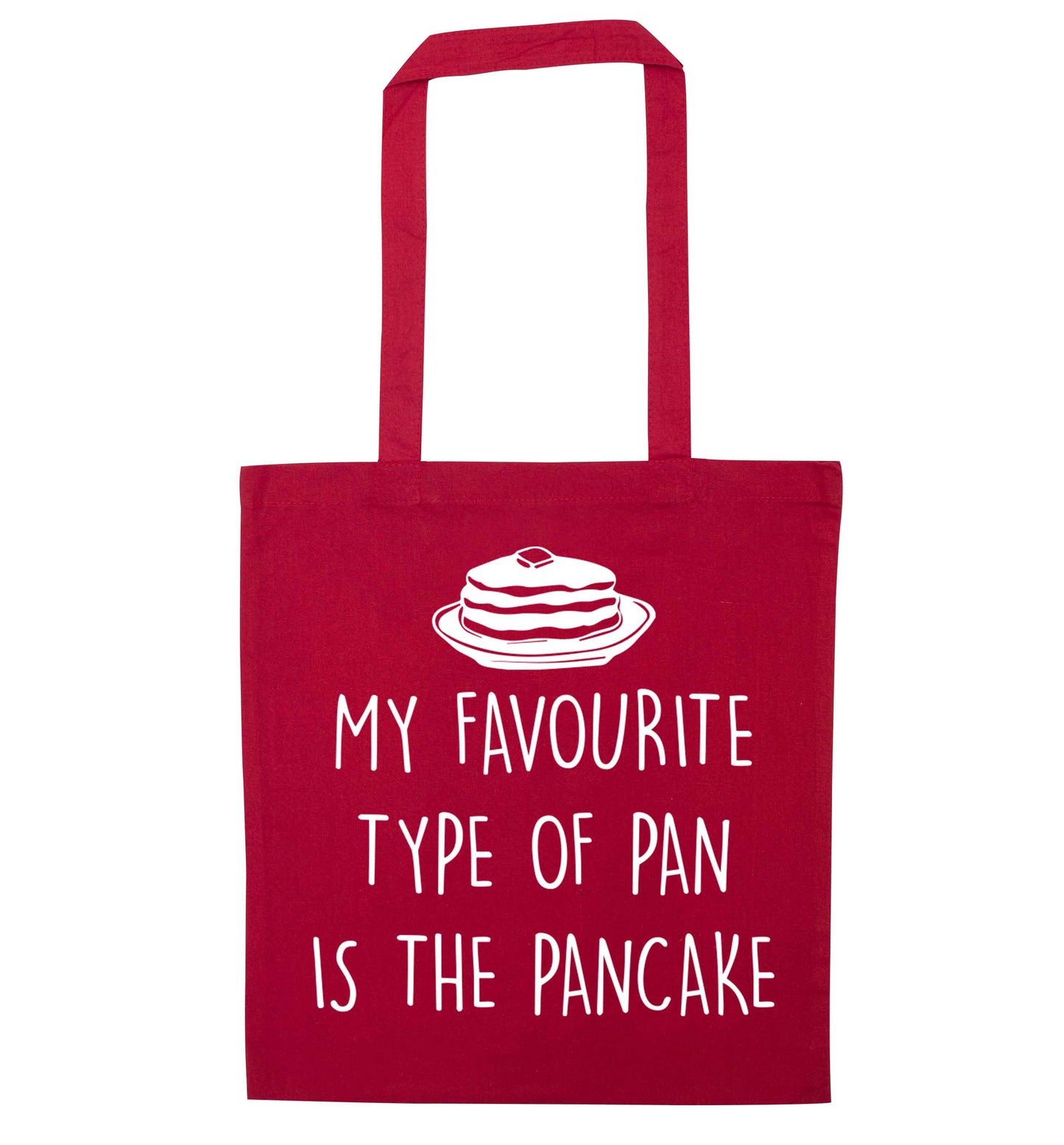 My favourite type of pan is the pancake red tote bag