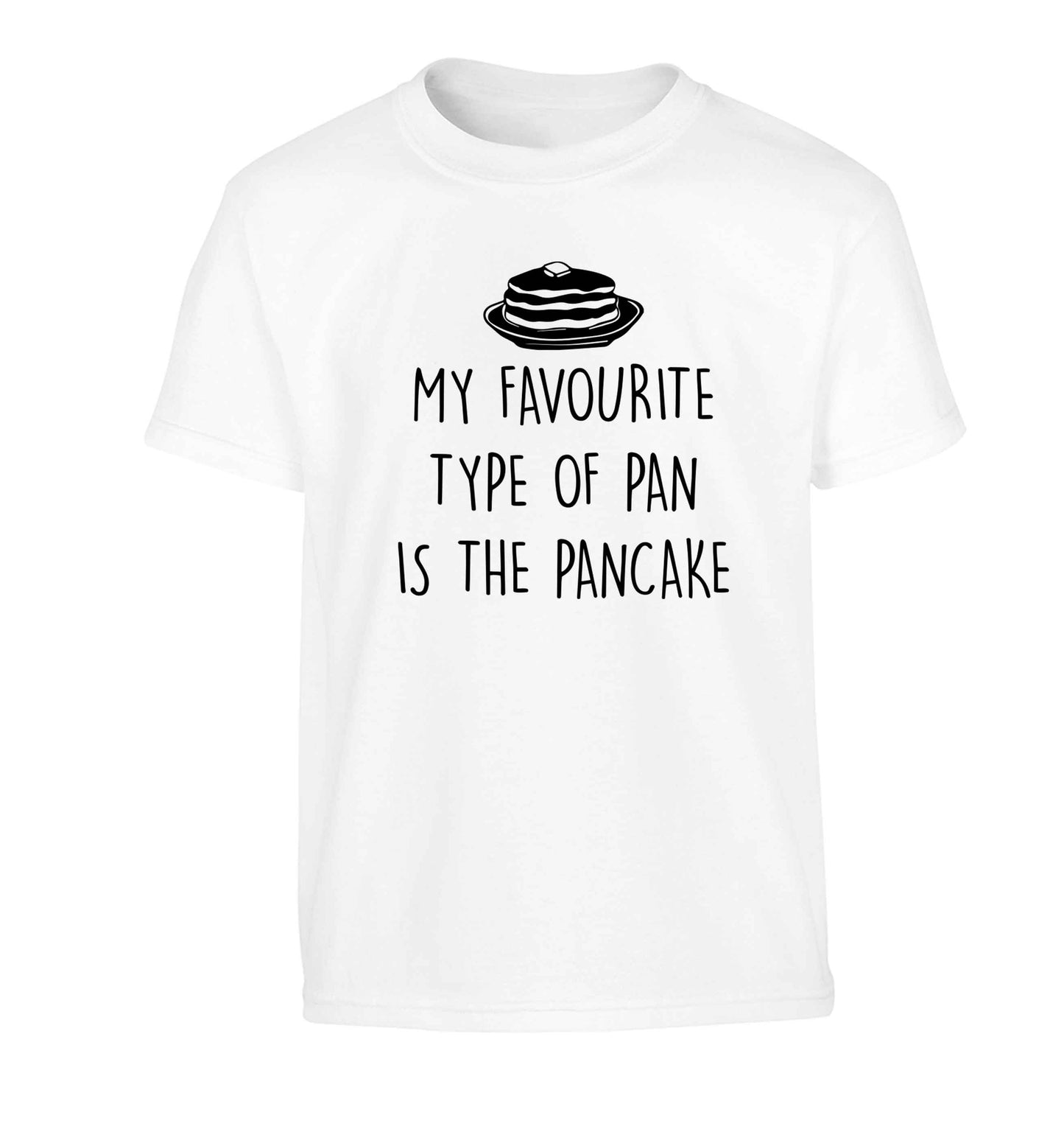 My favourite type of pan is the pancake Children's white Tshirt 12-13 Years