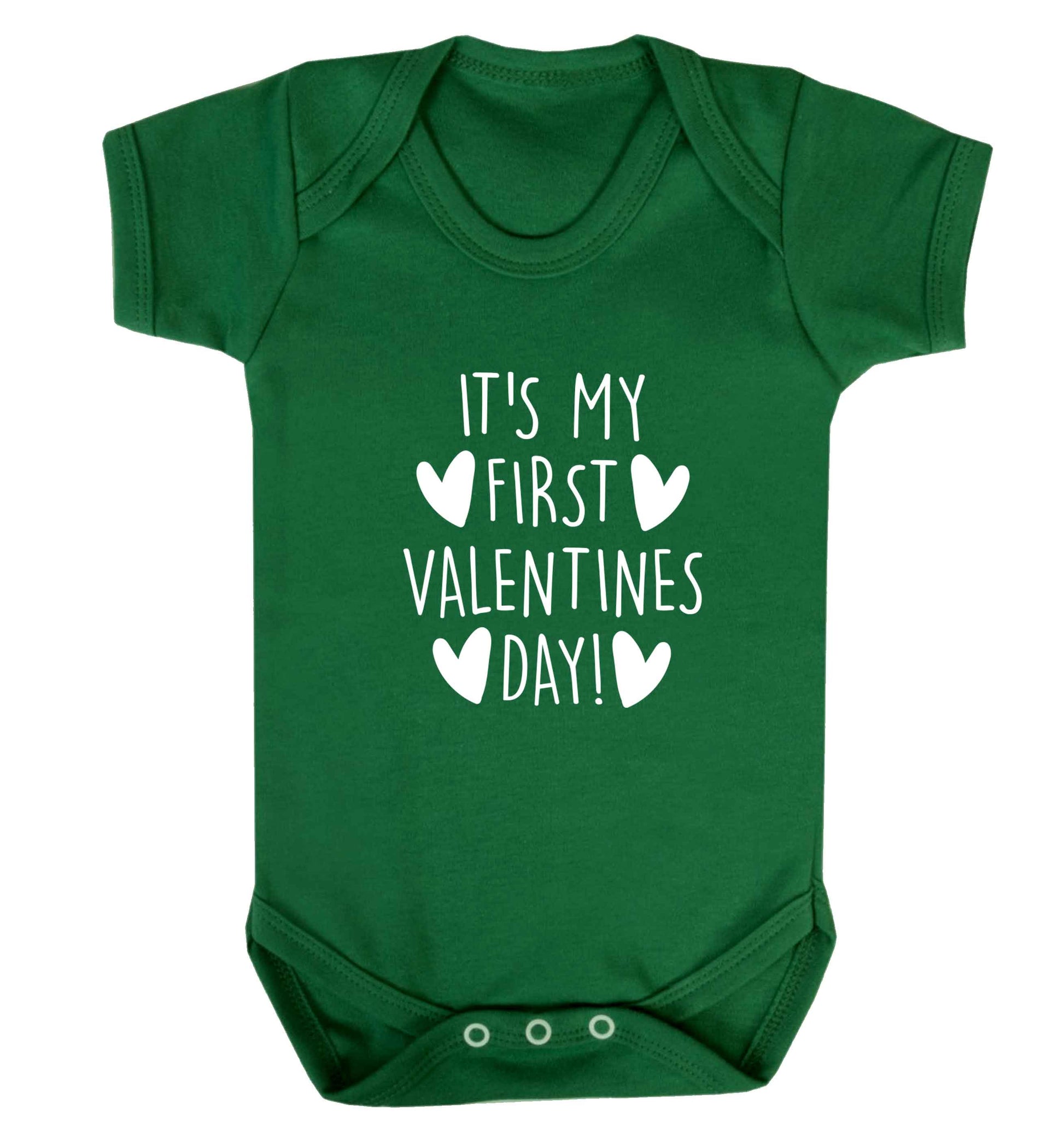 It's my first valentines day! baby vest green 18-24 months