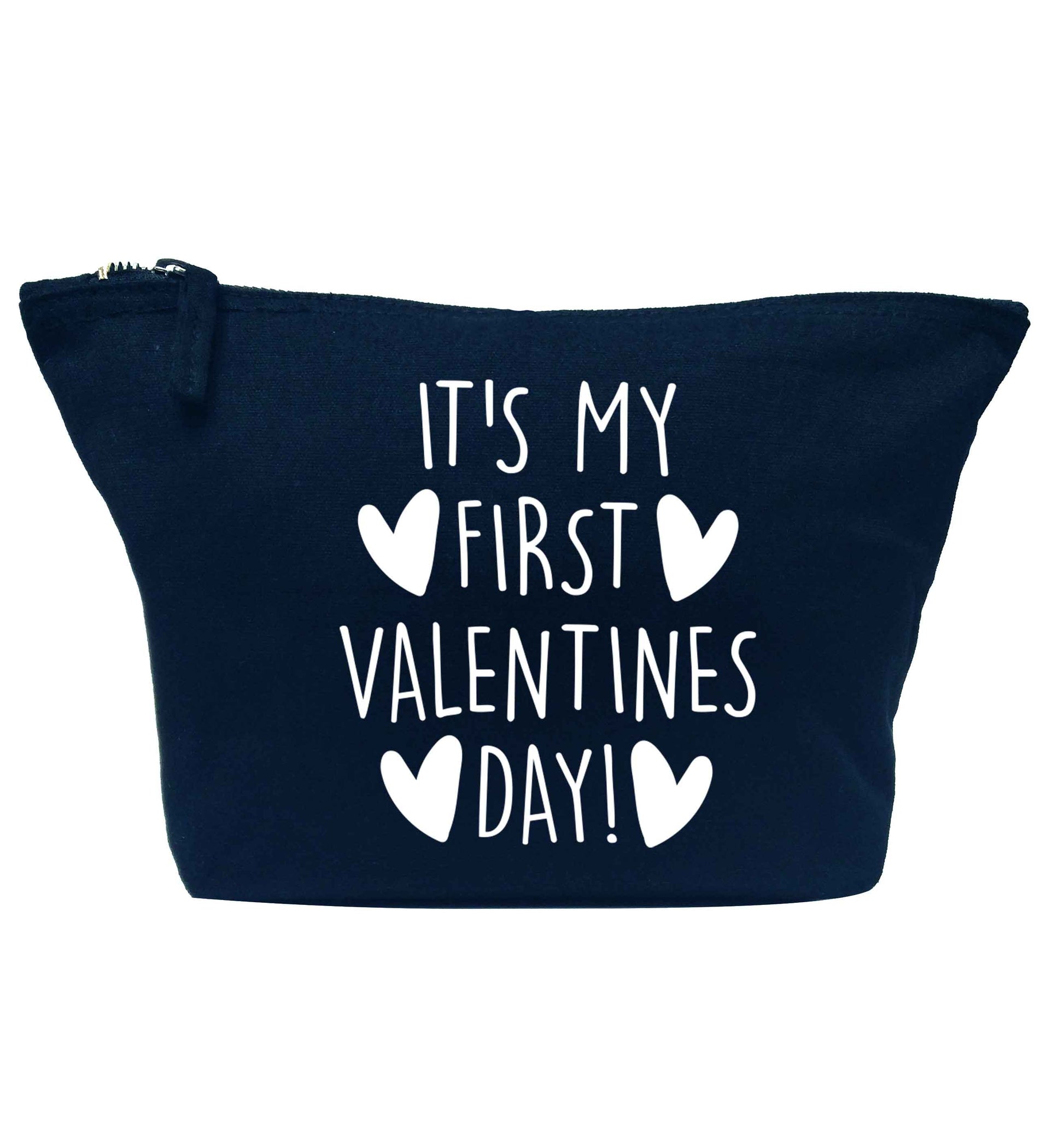 It's my first valentines day! navy makeup bag