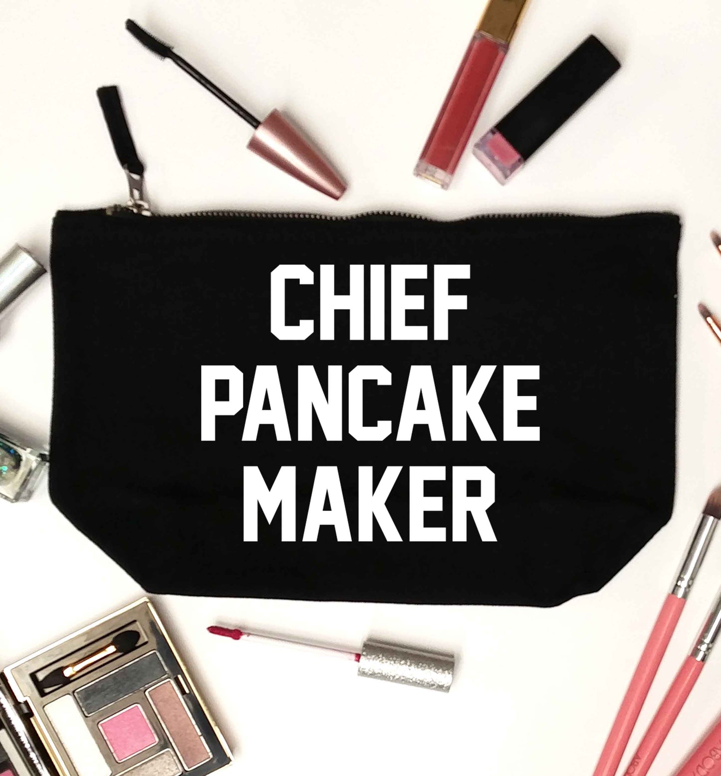 Chief pancake maker black makeup bag