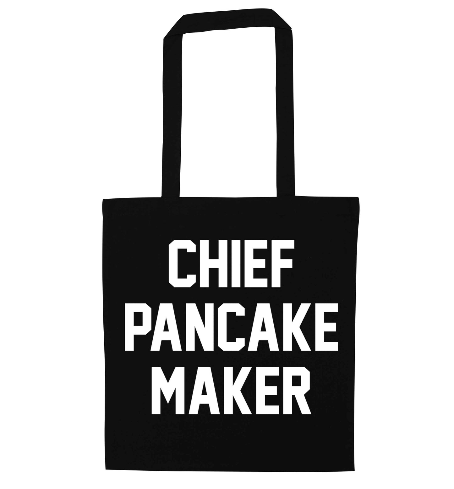 Chief pancake maker black tote bag