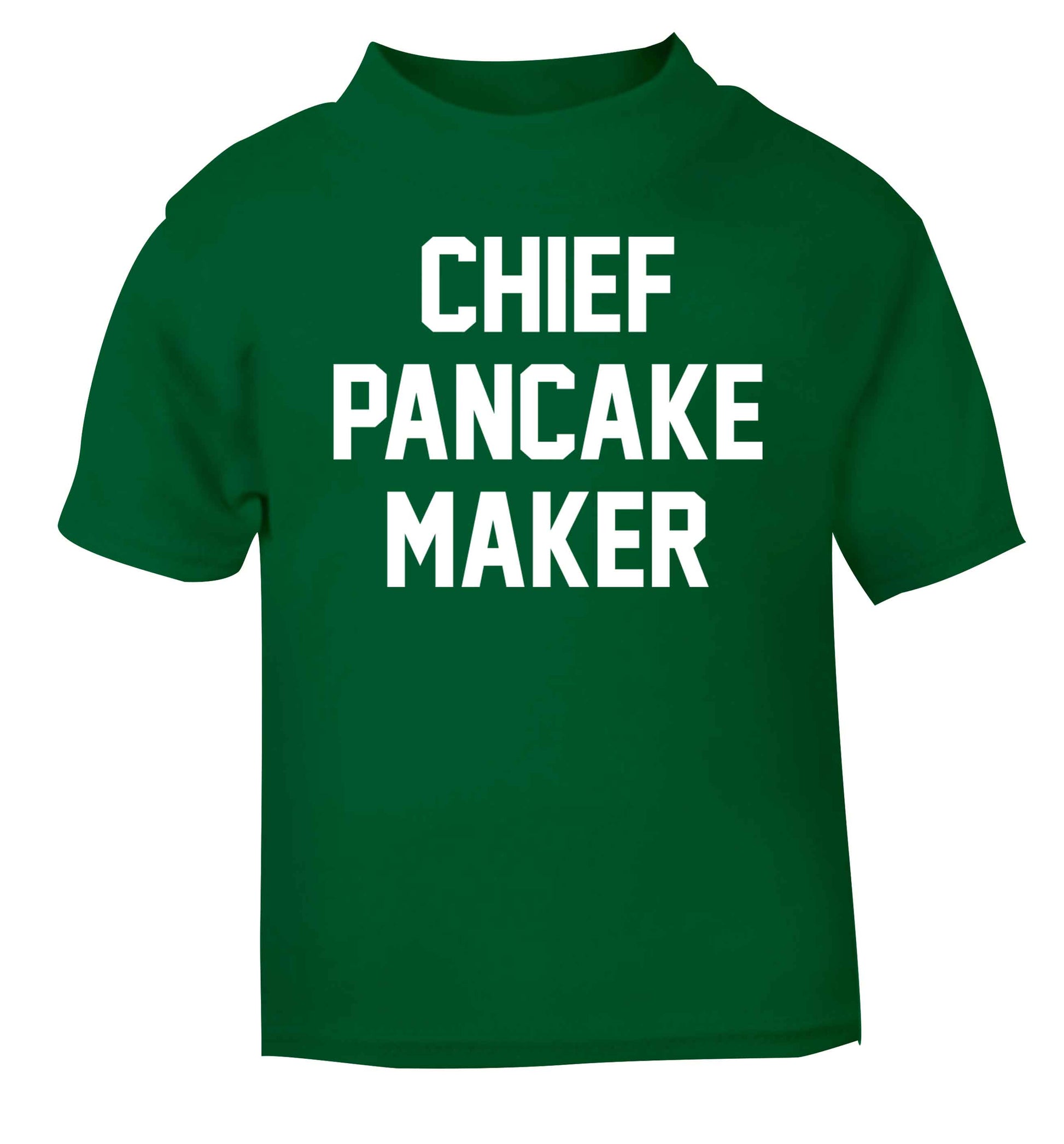 Chief pancake maker green baby toddler Tshirt 2 Years