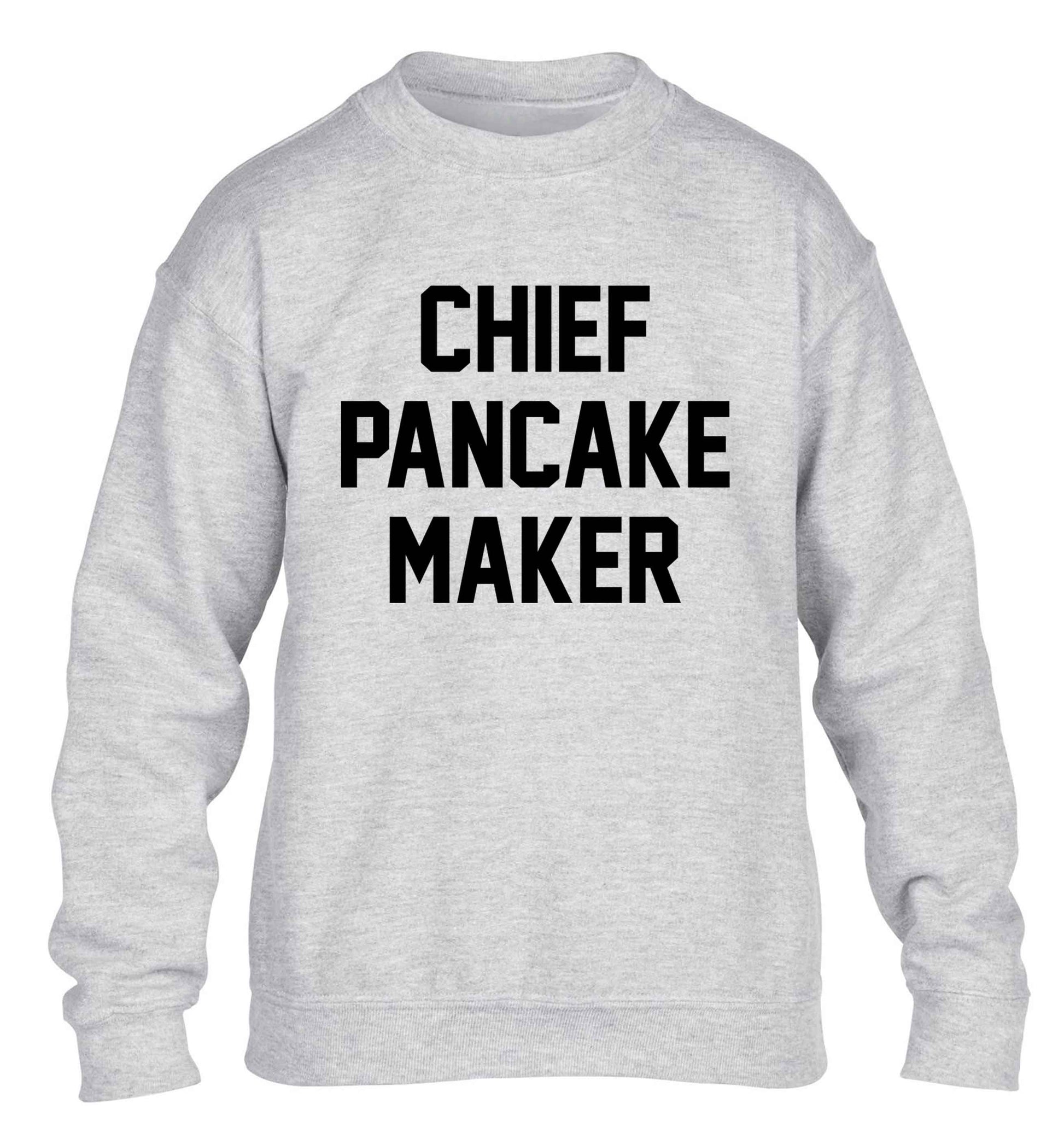 Chief pancake maker children's grey sweater 12-13 Years