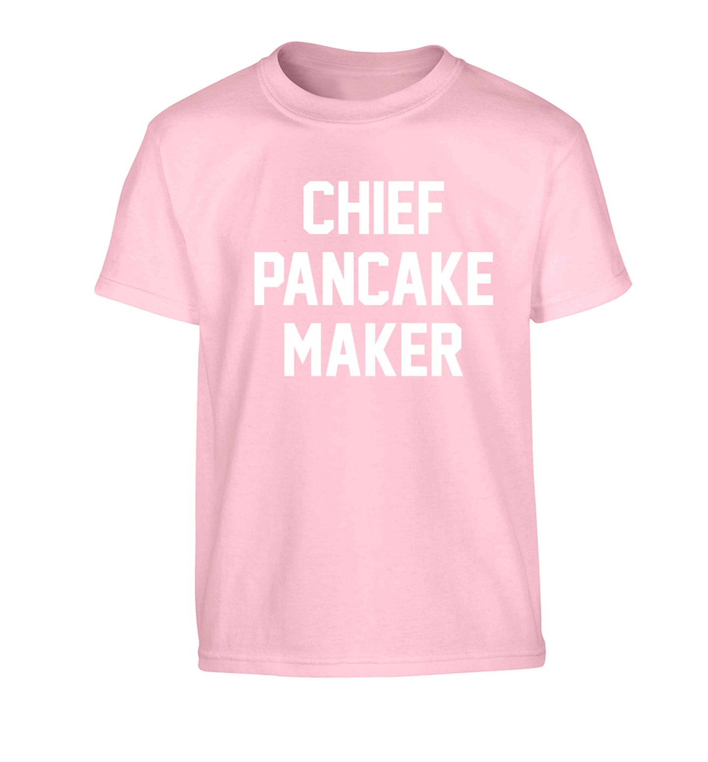 Chief pancake maker Children's light pink Tshirt 12-13 Years