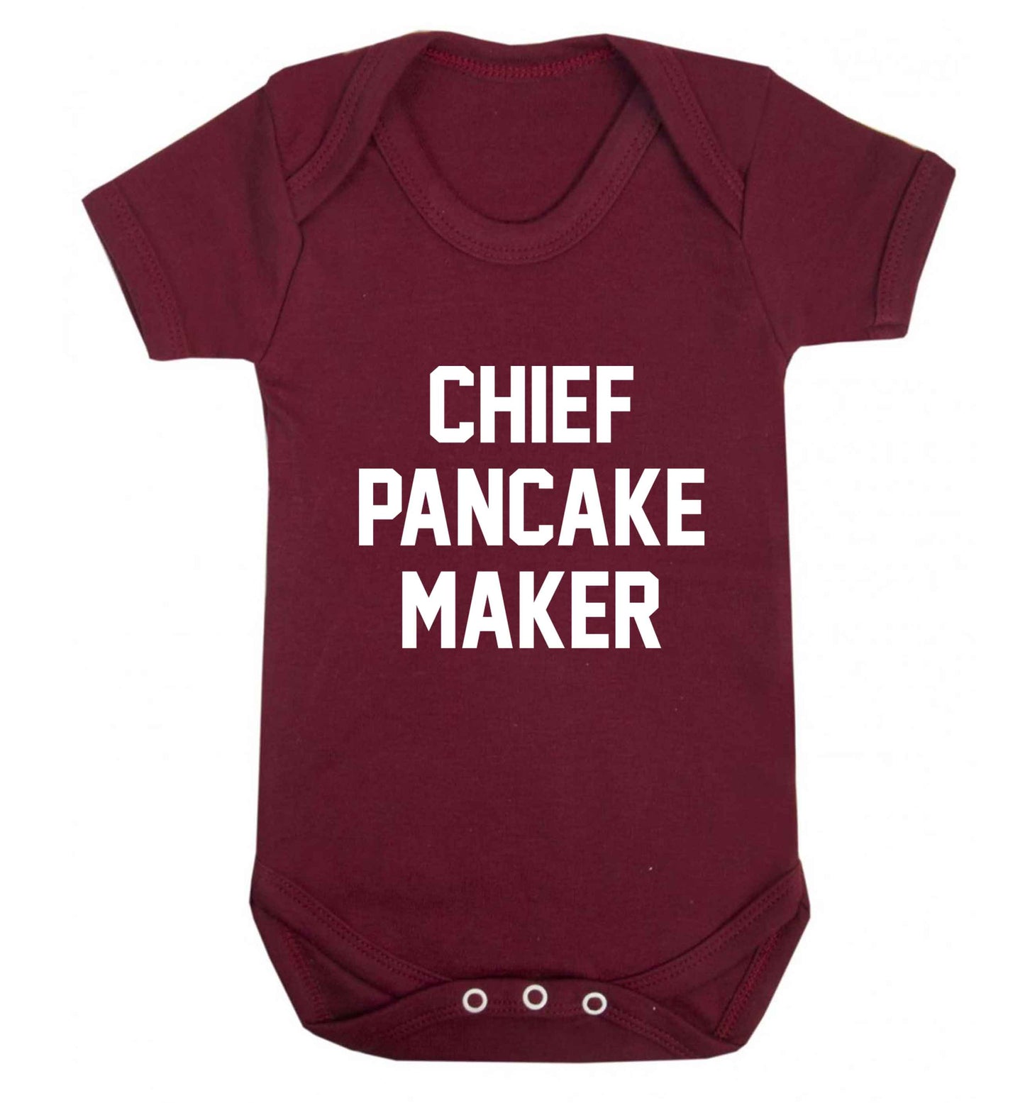 Chief pancake maker baby vest maroon 18-24 months