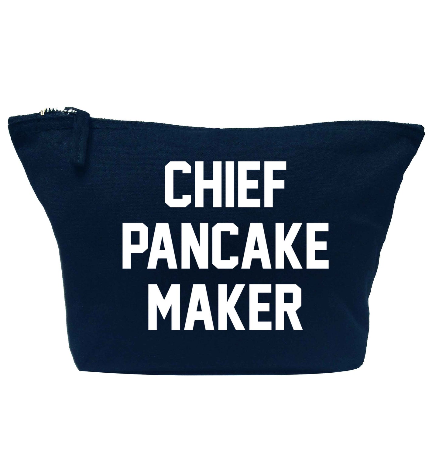 Chief pancake maker navy makeup bag