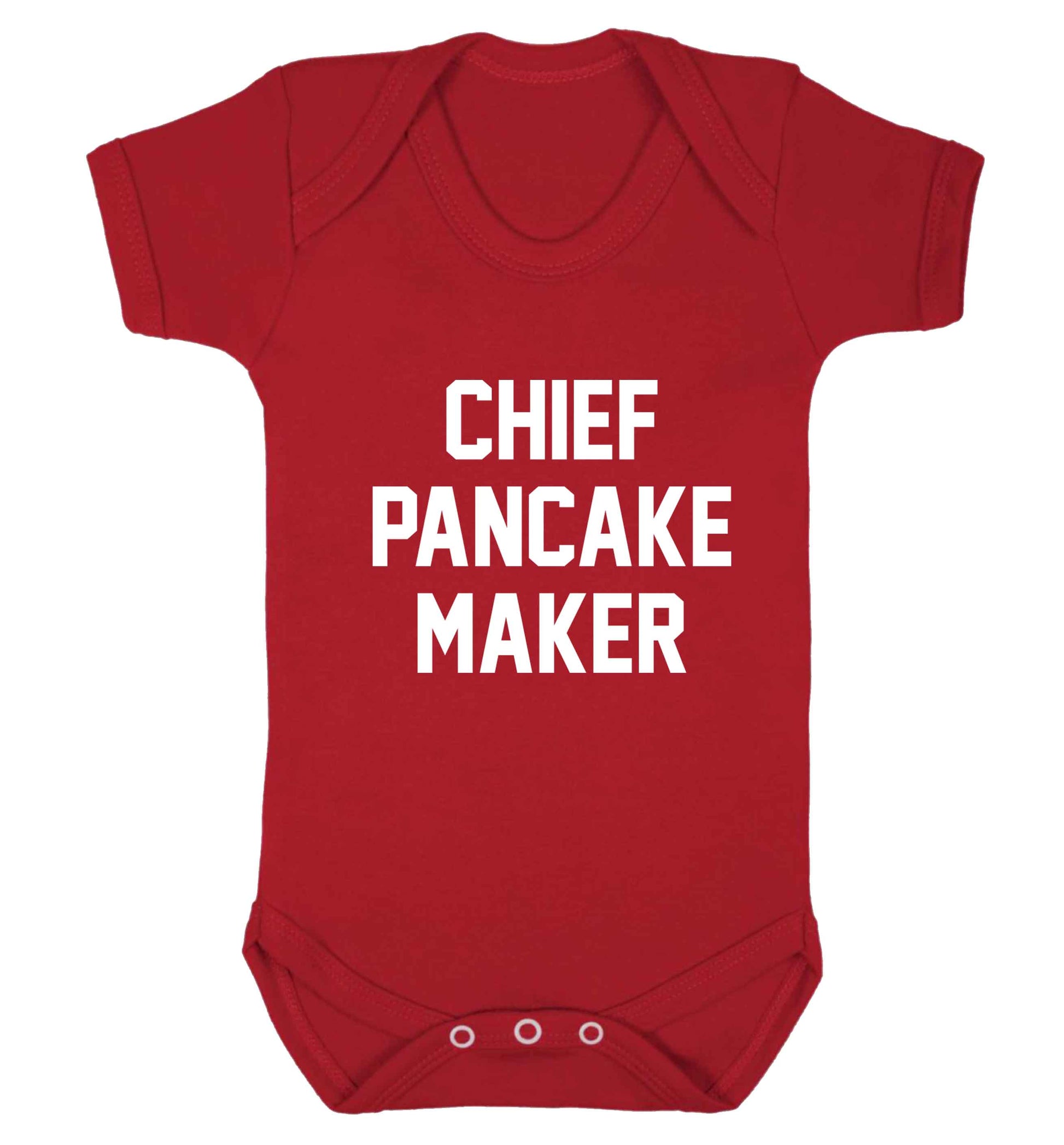 Chief pancake maker baby vest red 18-24 months