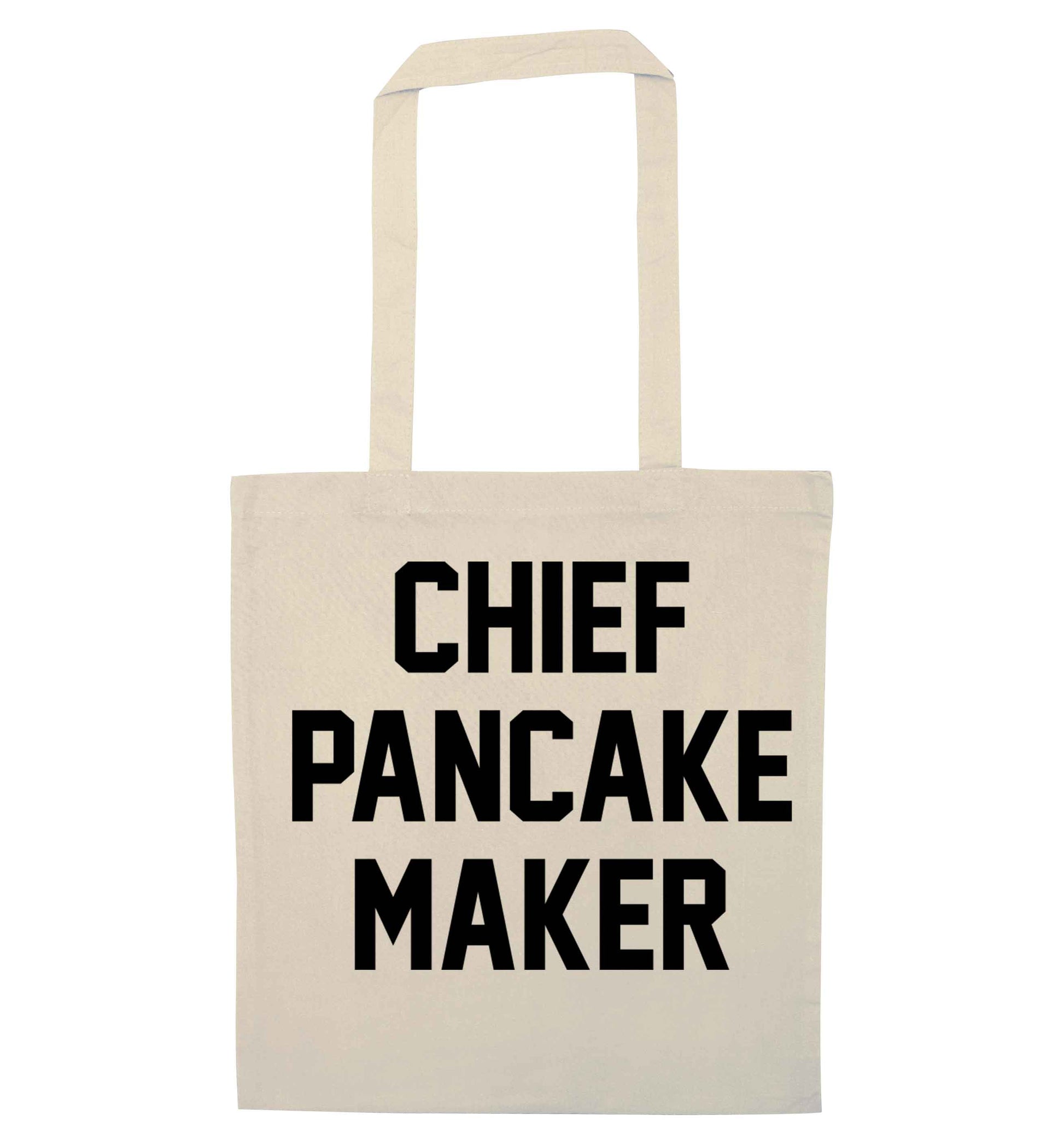 Chief pancake maker natural tote bag