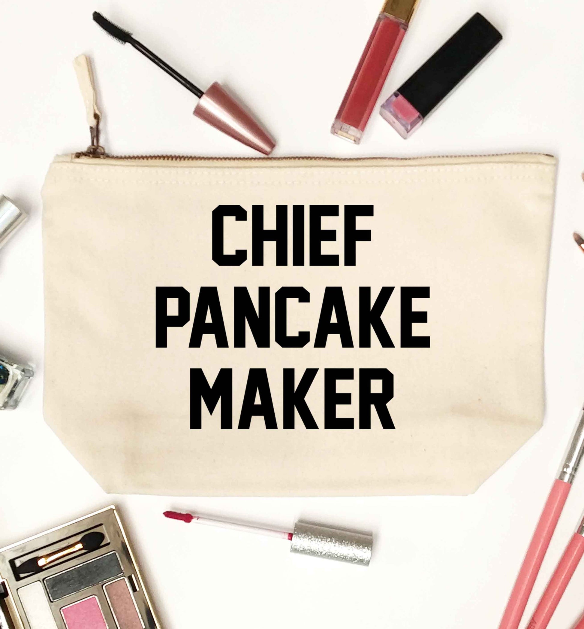 Chief pancake maker natural makeup bag