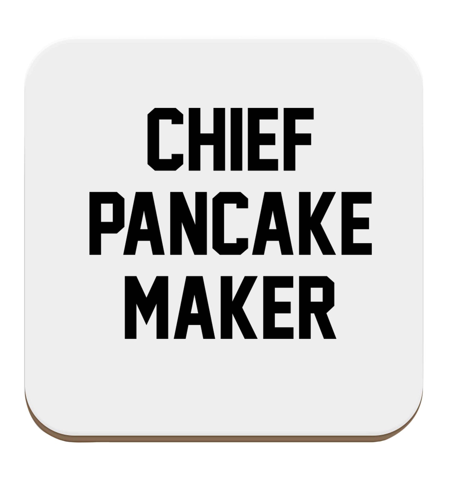 Chief pancake maker set of four coasters