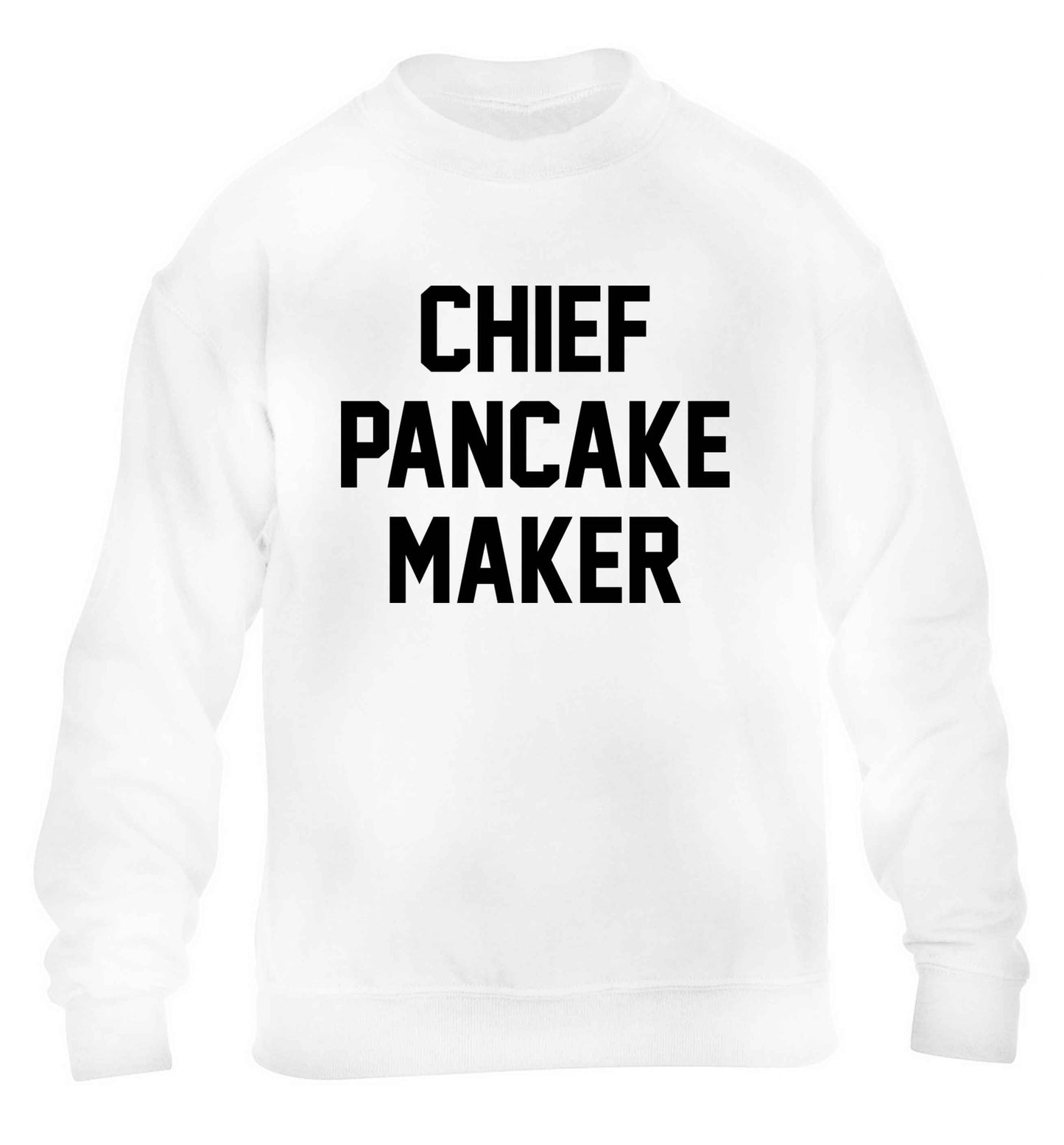 Chief pancake maker children's white sweater 12-13 Years
