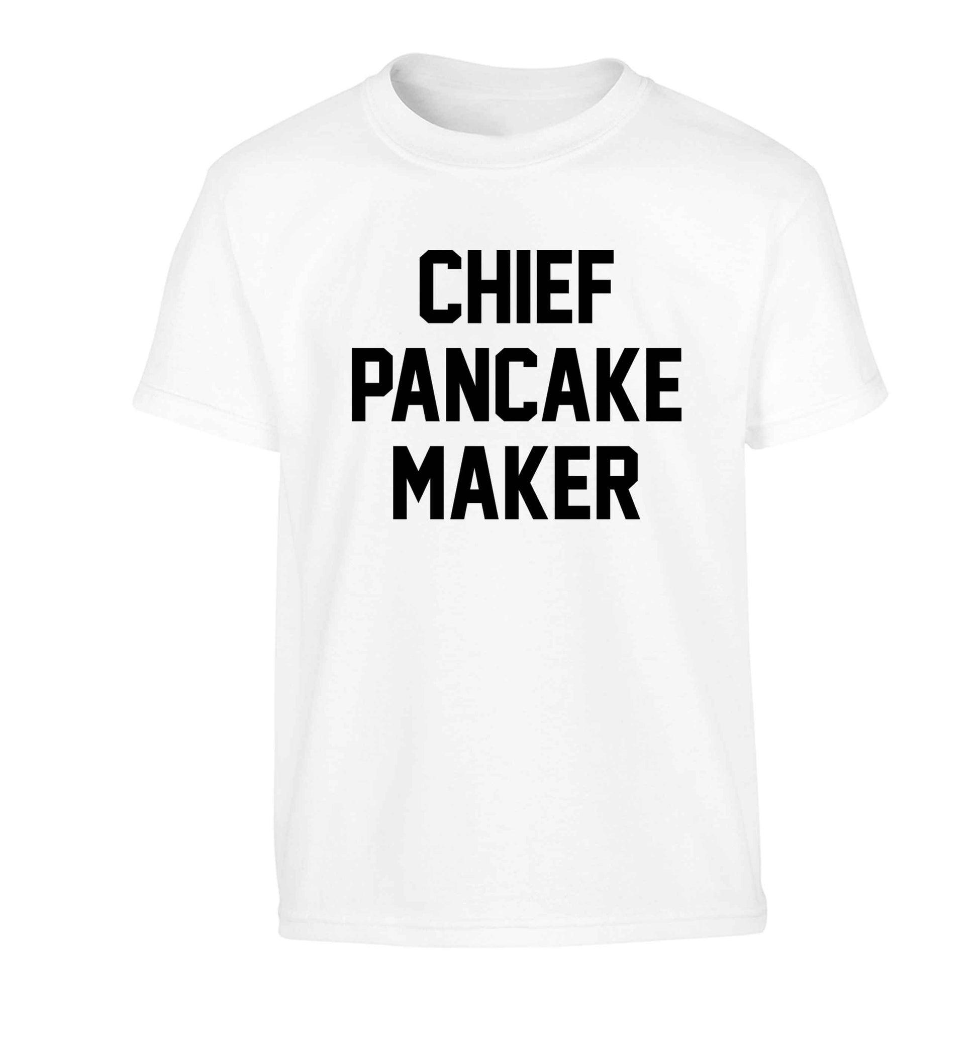 Chief pancake maker Children's white Tshirt 12-13 Years