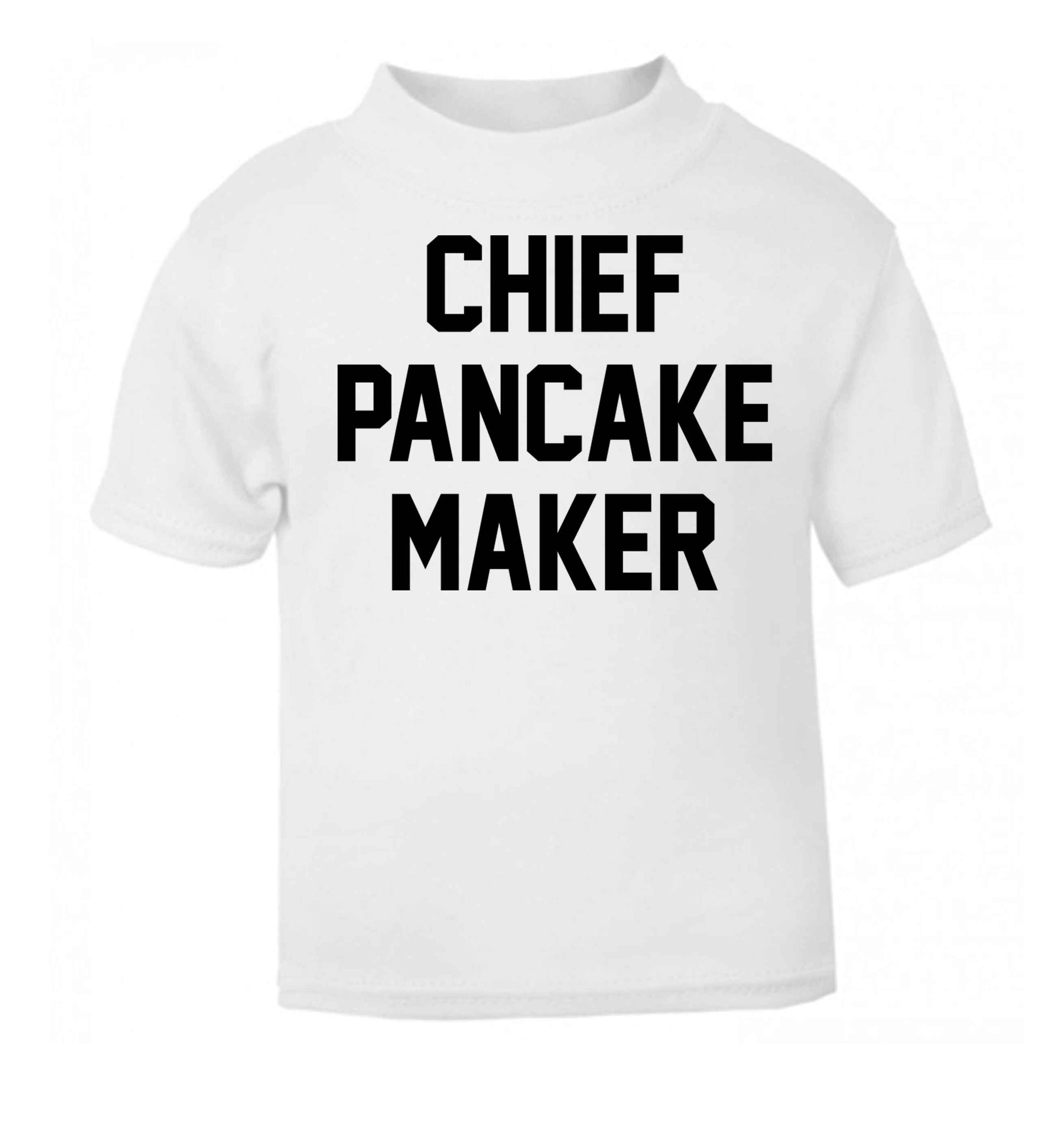 Chief pancake maker white baby toddler Tshirt 2 Years