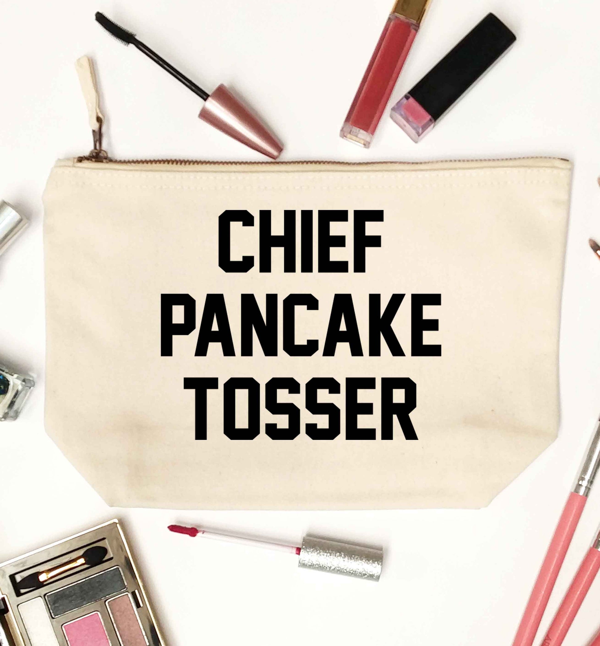 Chief pancake tosser natural makeup bag
