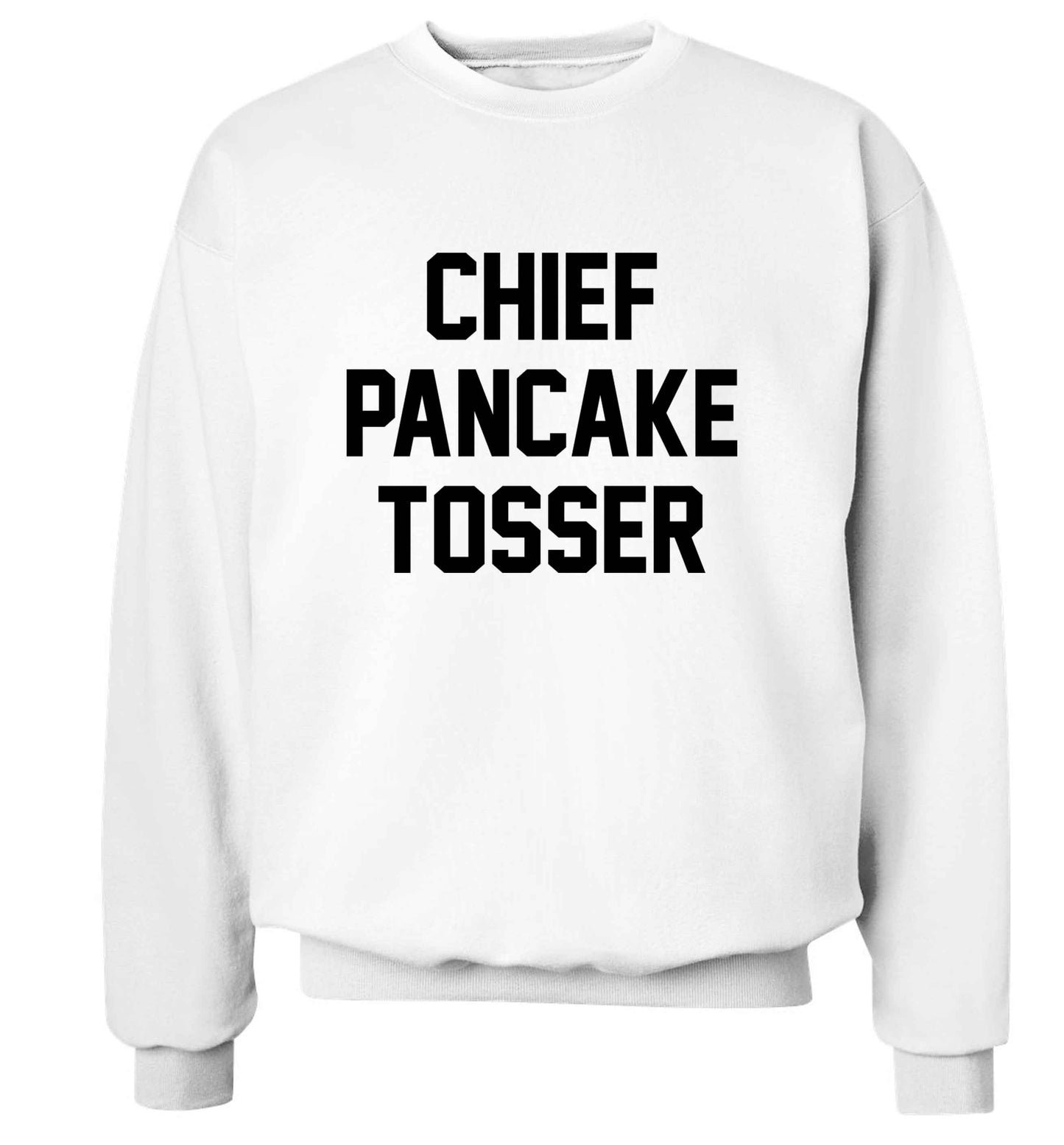 Chief pancake tosser adult's unisex white sweater 2XL