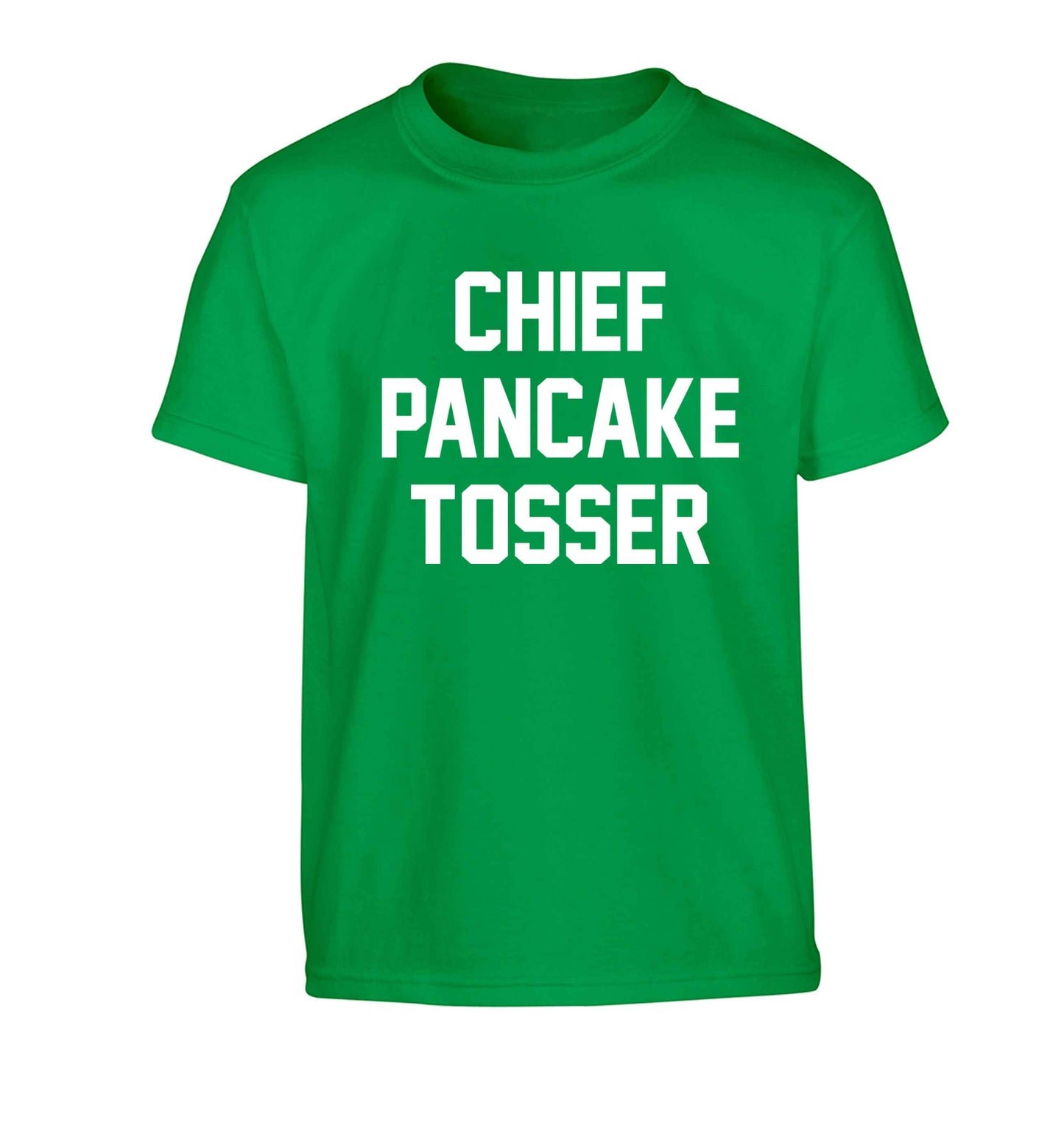 Happiness is pancakes Children's green Tshirt 12-13 Years