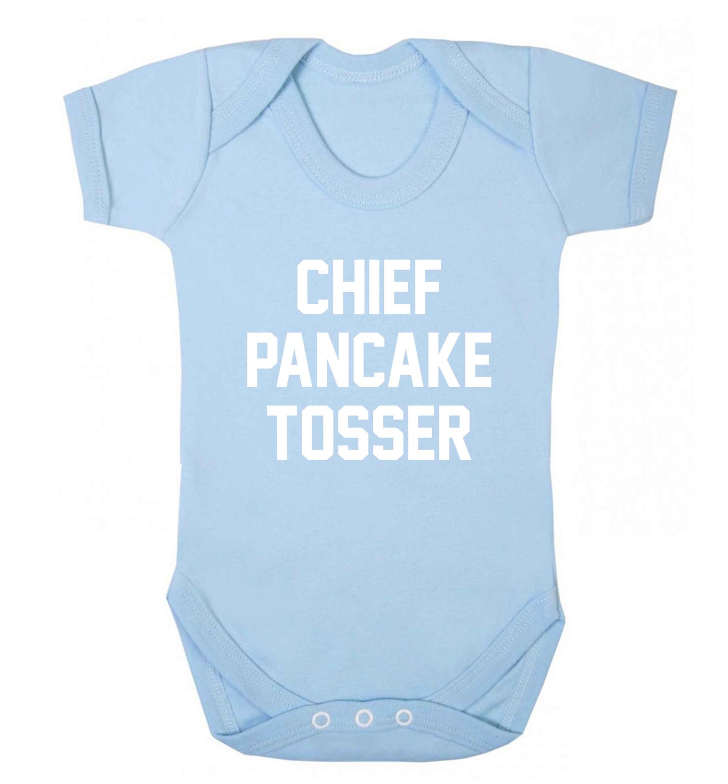 Happiness is pancakes baby vest pale blue 18-24 months
