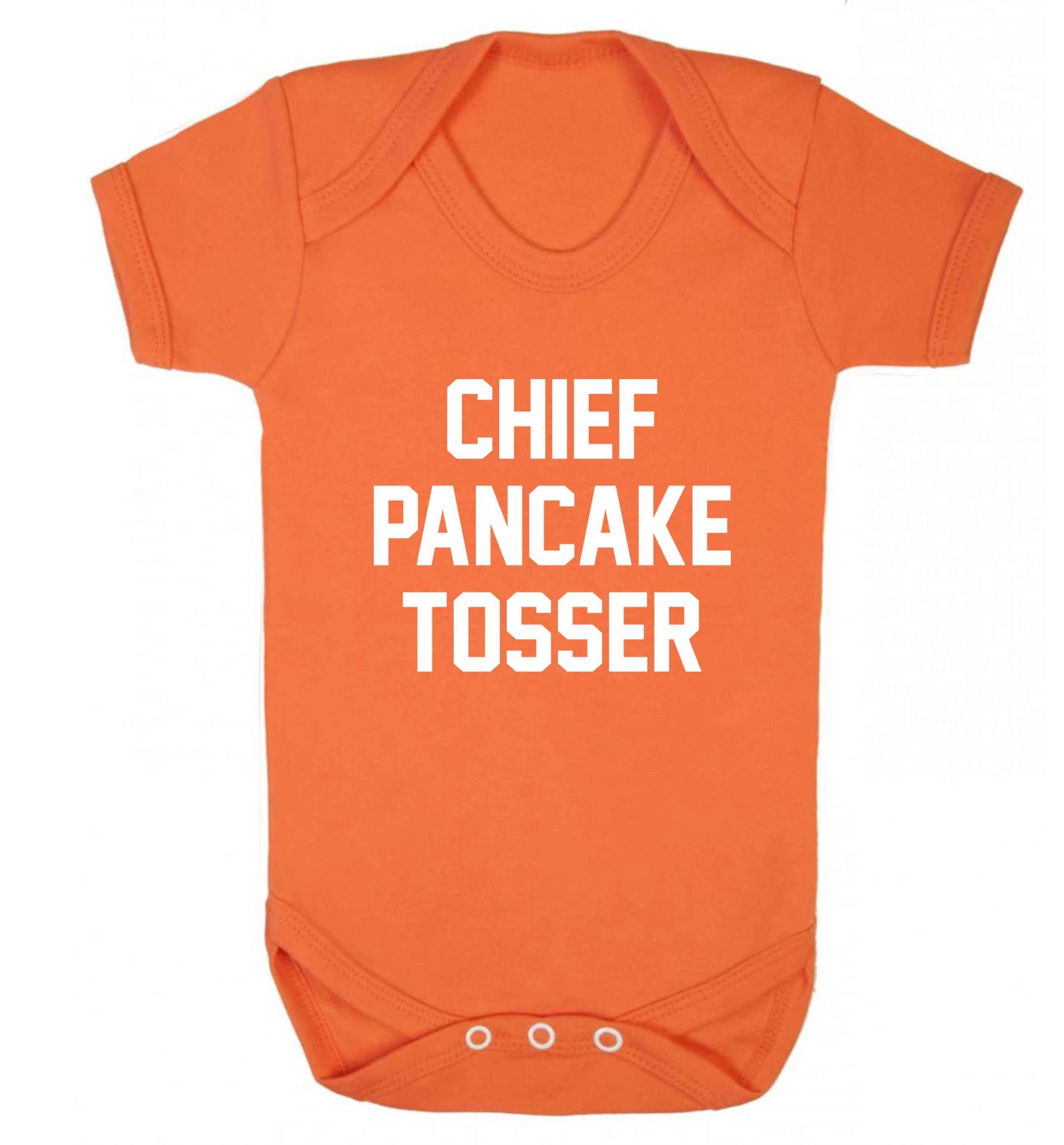 Happiness is pancakes baby vest orange 18-24 months