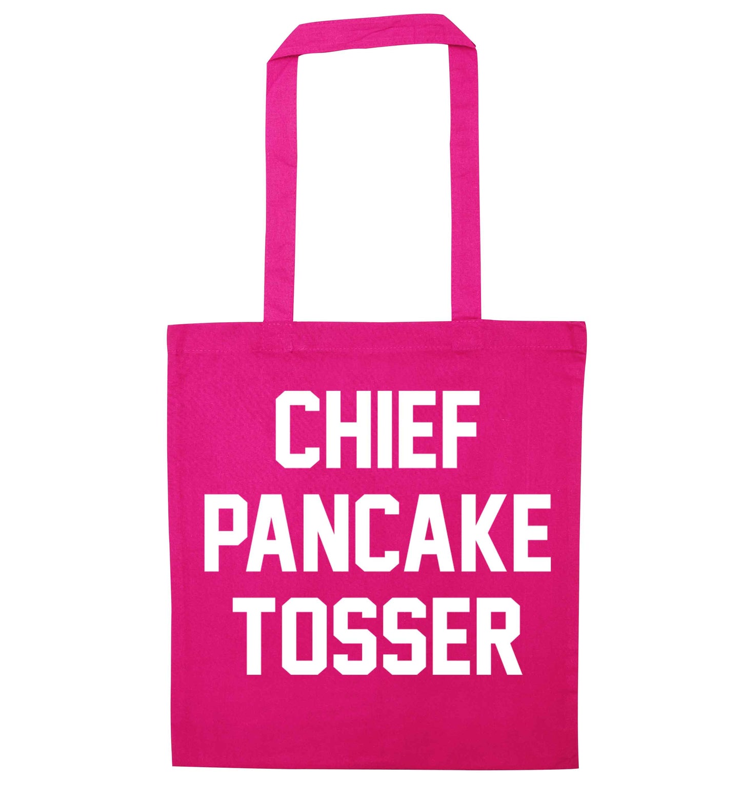 Happiness is pancakes pink tote bag