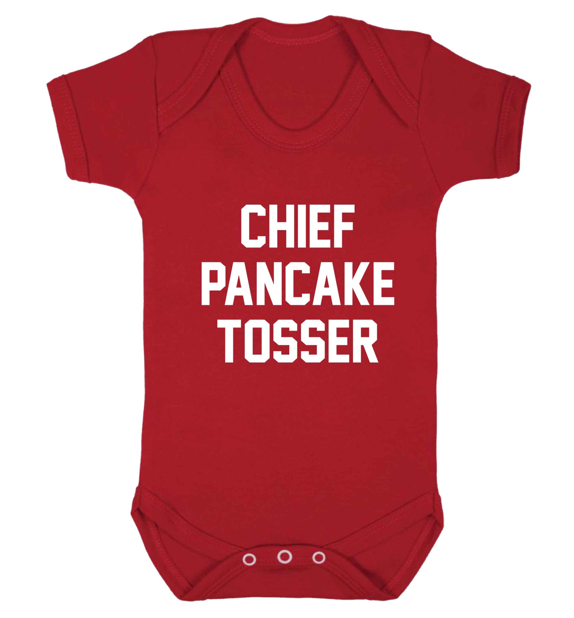 Happiness is pancakes baby vest red 18-24 months