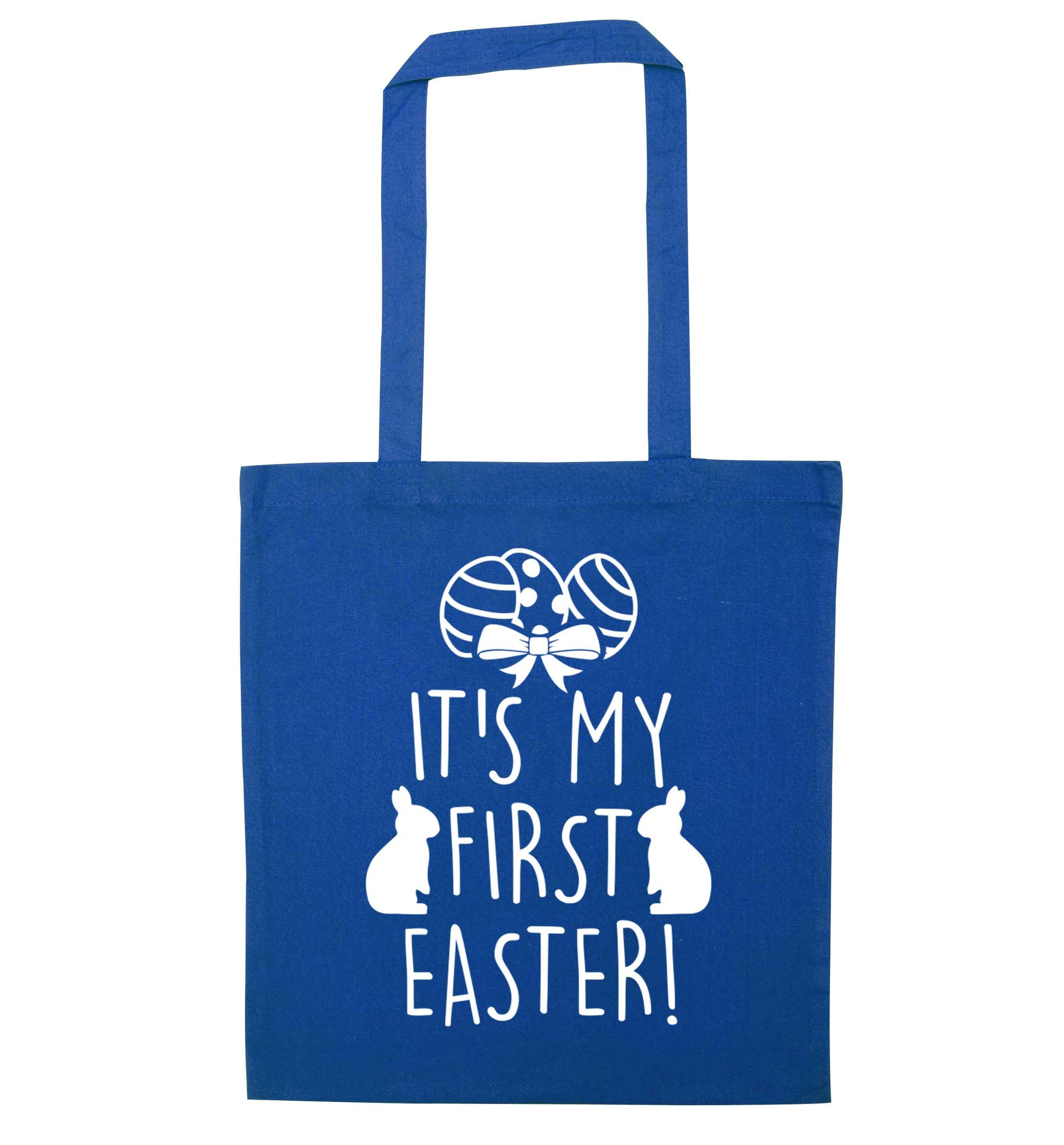 It's my first Easter blue tote bag