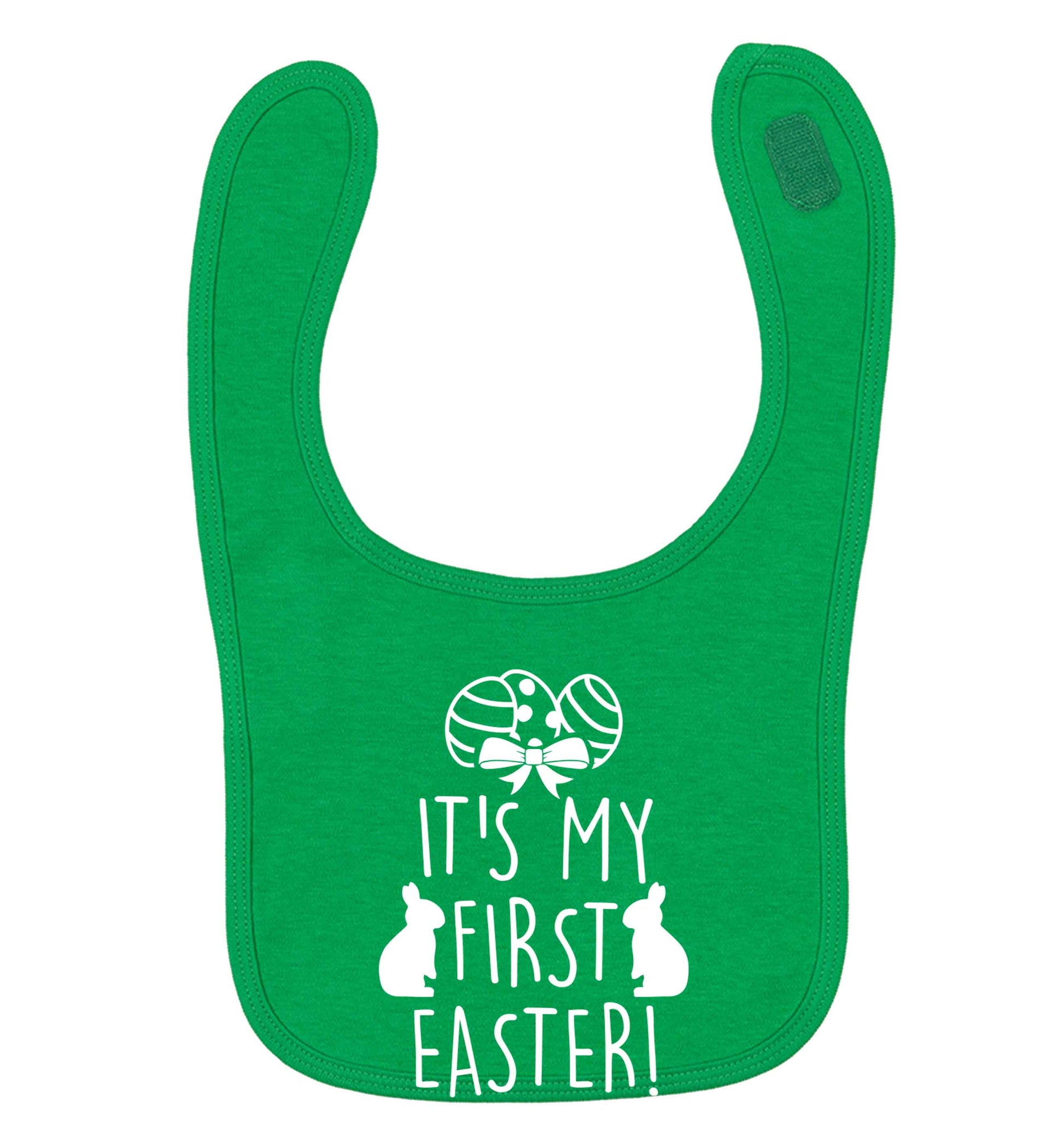It's my first Easter green baby bib