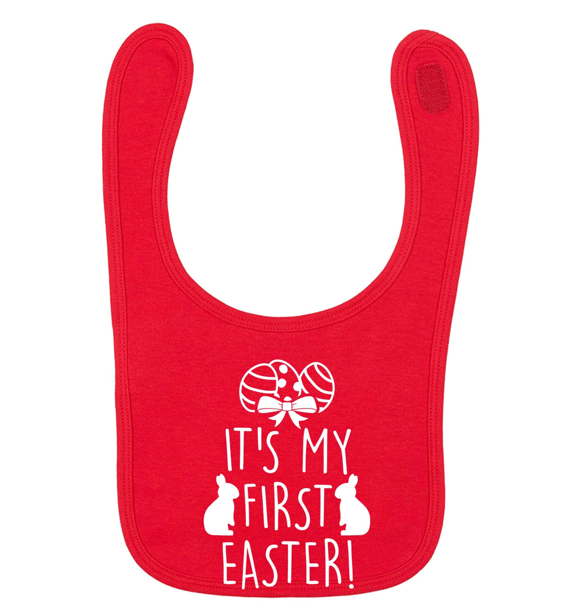 It's my first Easter red baby bib