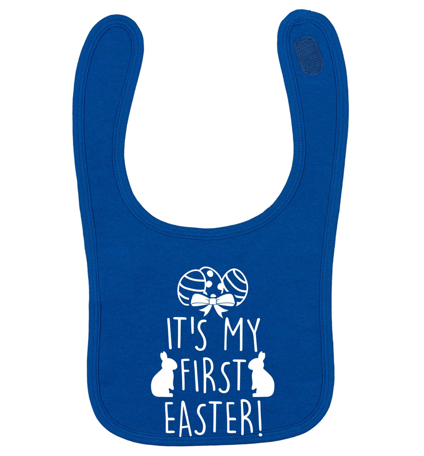 It's my first Easter royal blue baby bib