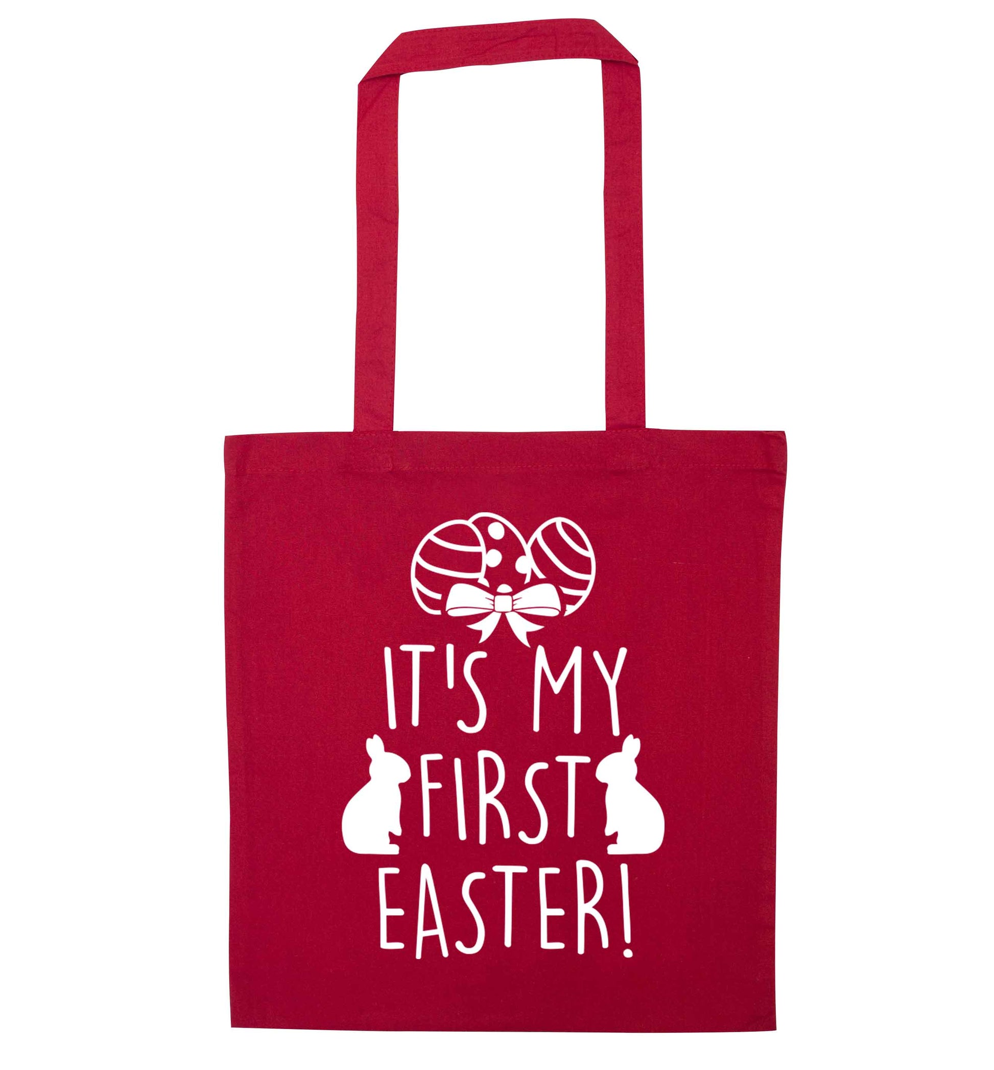 It's my first Easter red tote bag