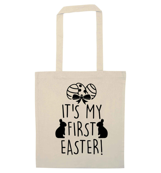 It's my first Easter natural tote bag