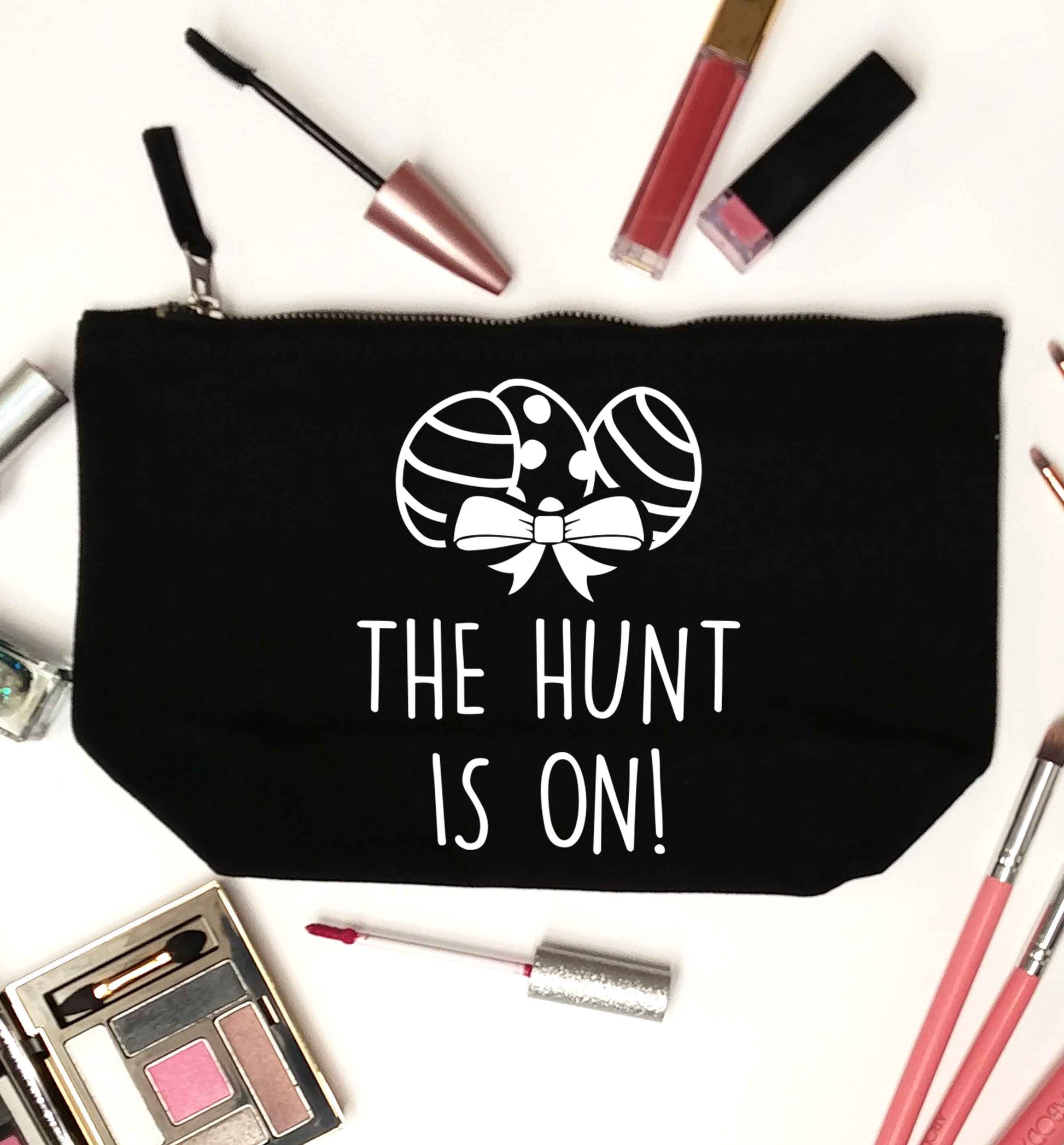 The hunt is on black makeup bag