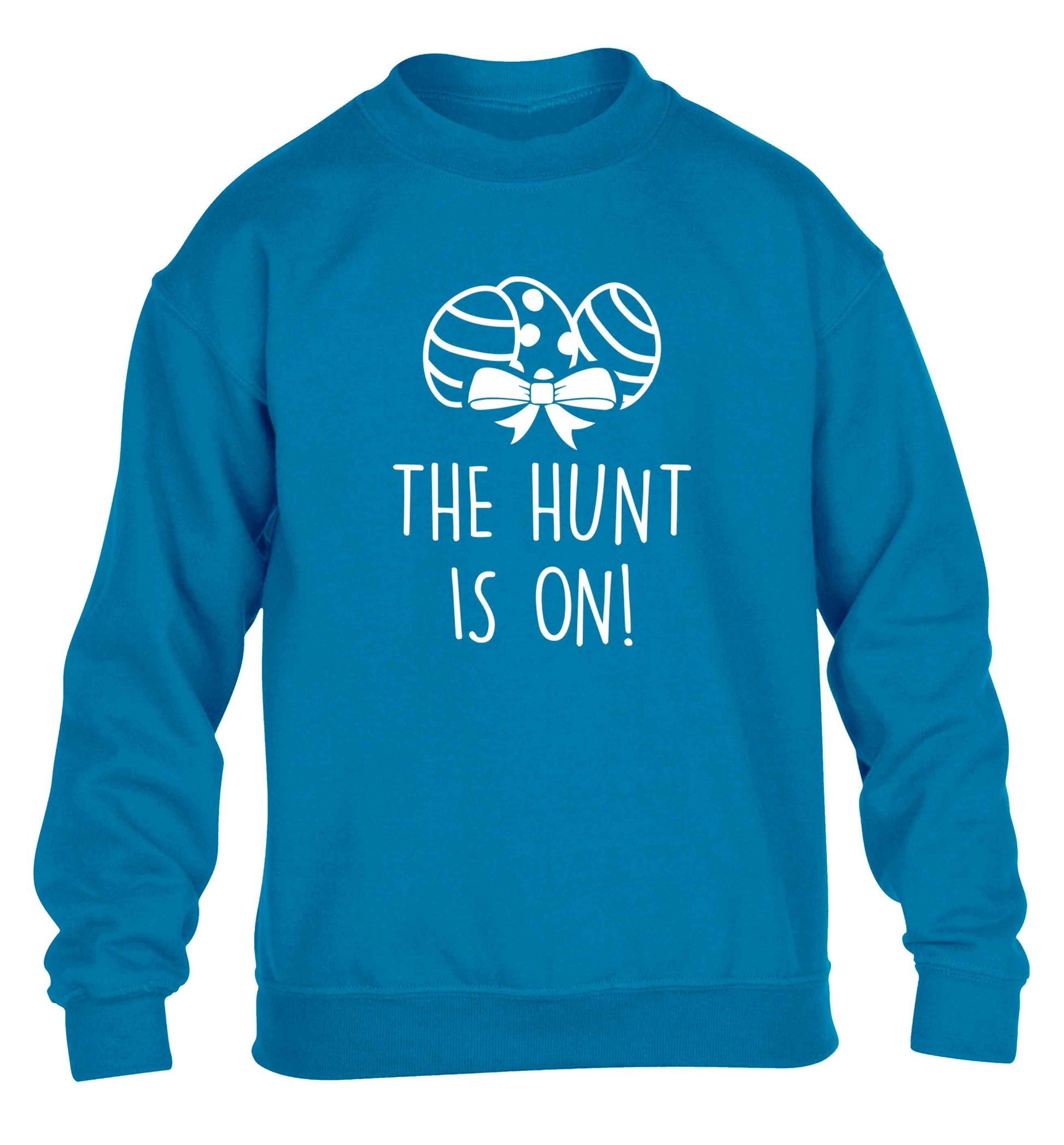 The hunt is on children's blue sweater 12-13 Years