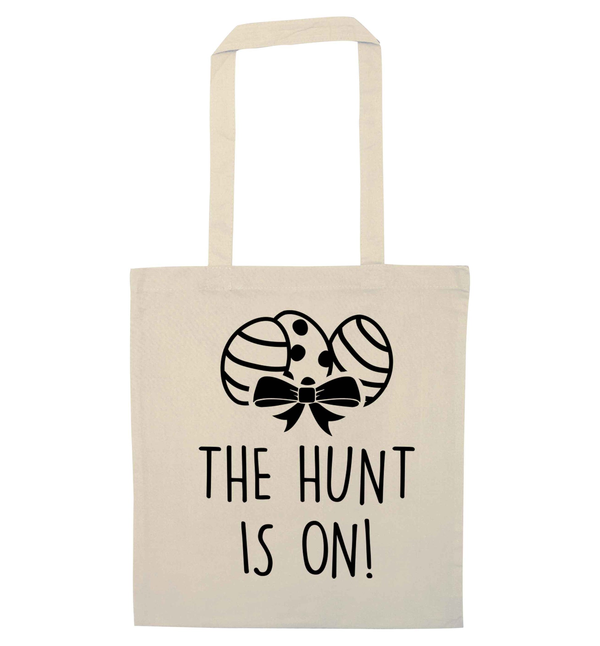 The hunt is on natural tote bag