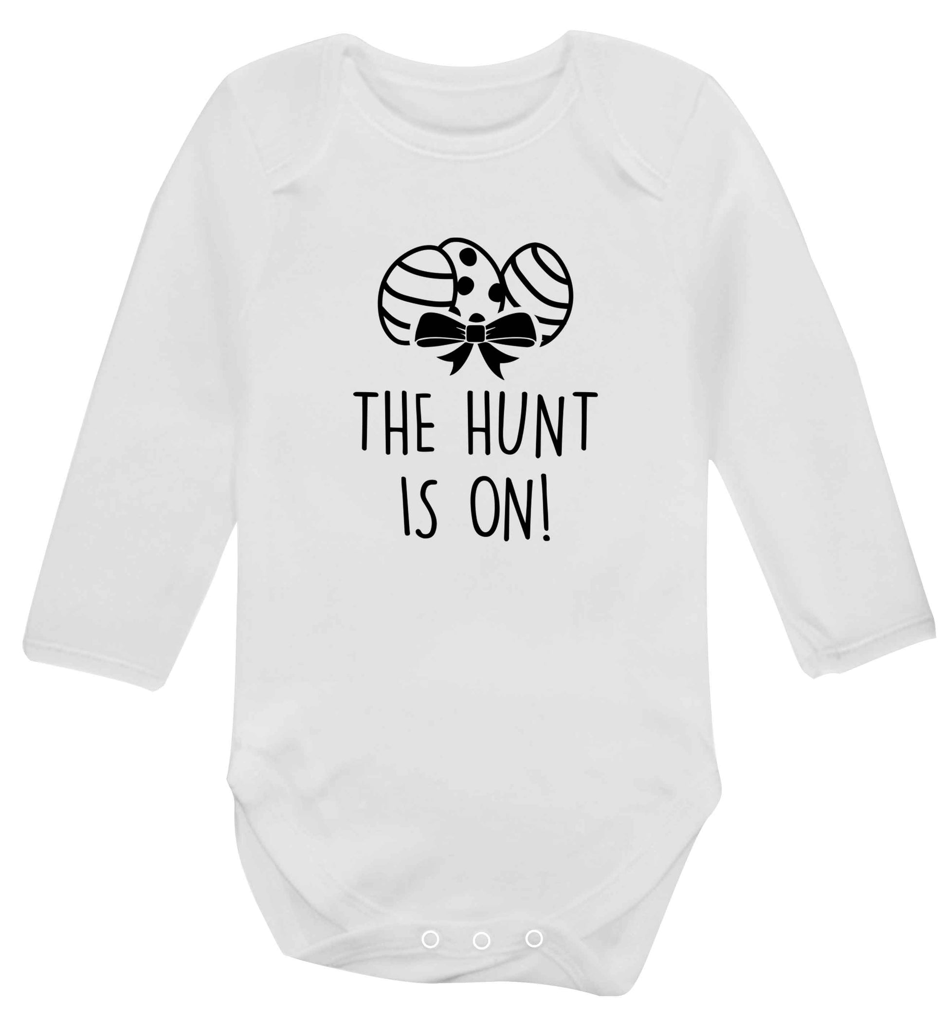 The hunt is on baby vest long sleeved white 6-12 months