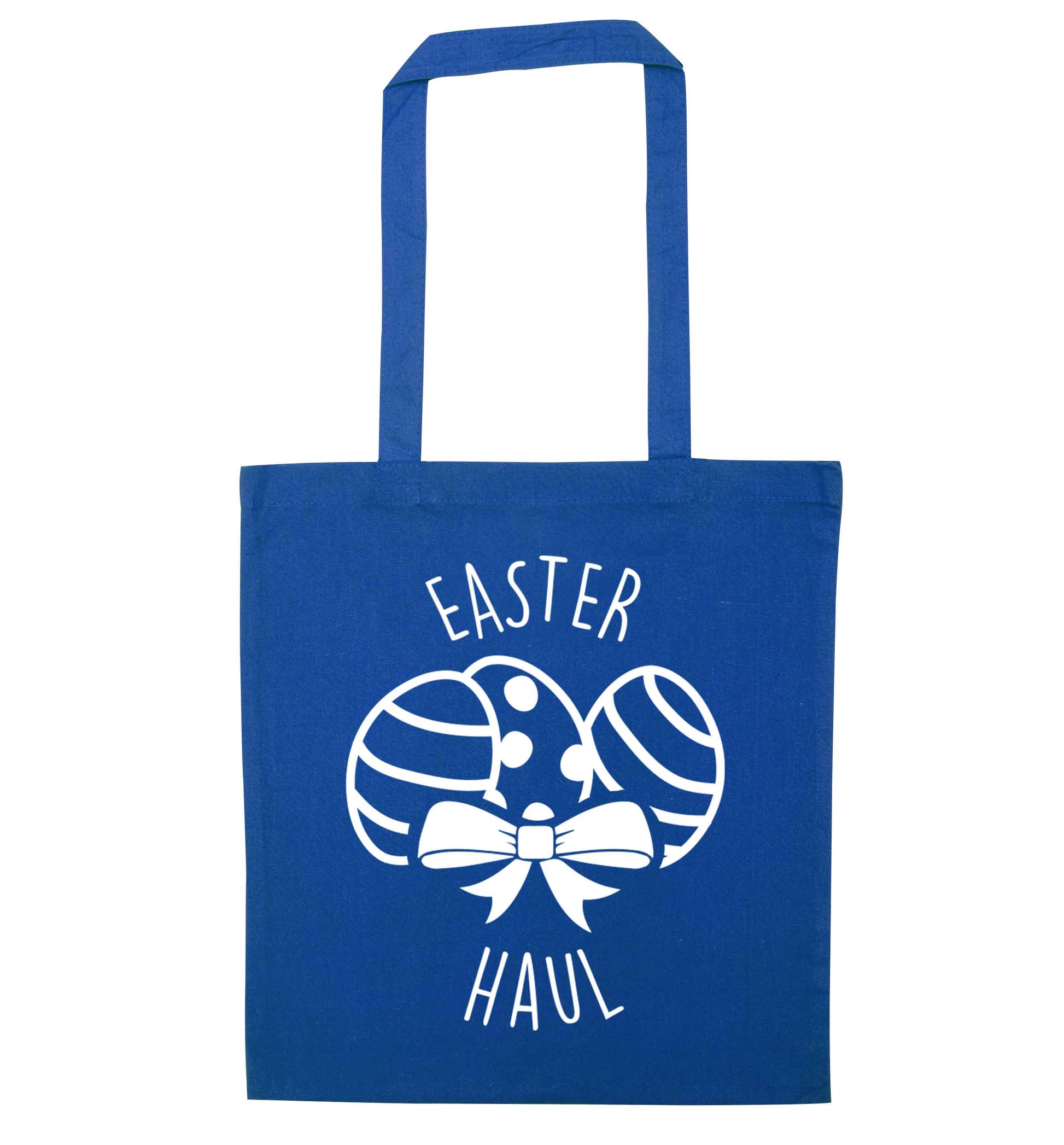 Easter haul blue tote bag