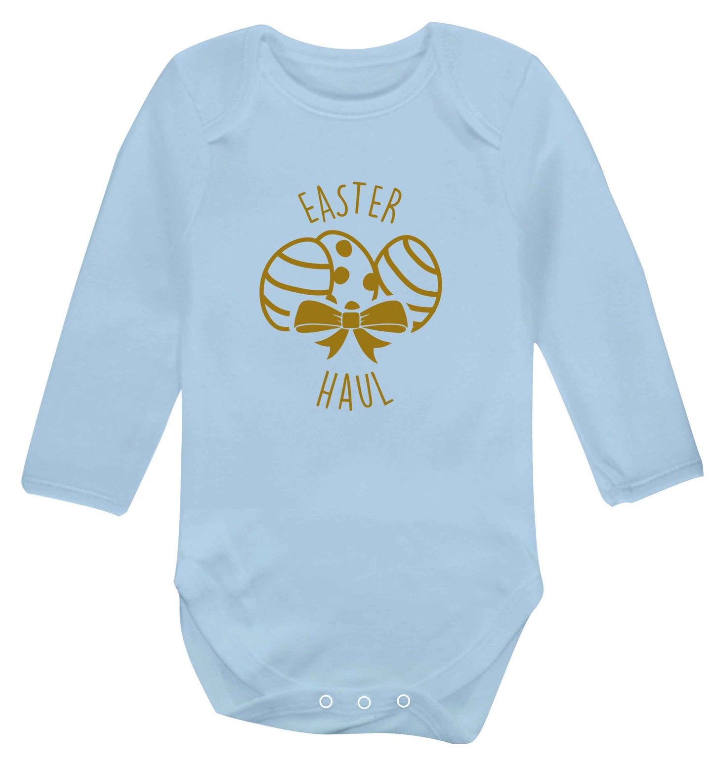 Easter haul baby vest long sleeved pale blue 6-12 months
