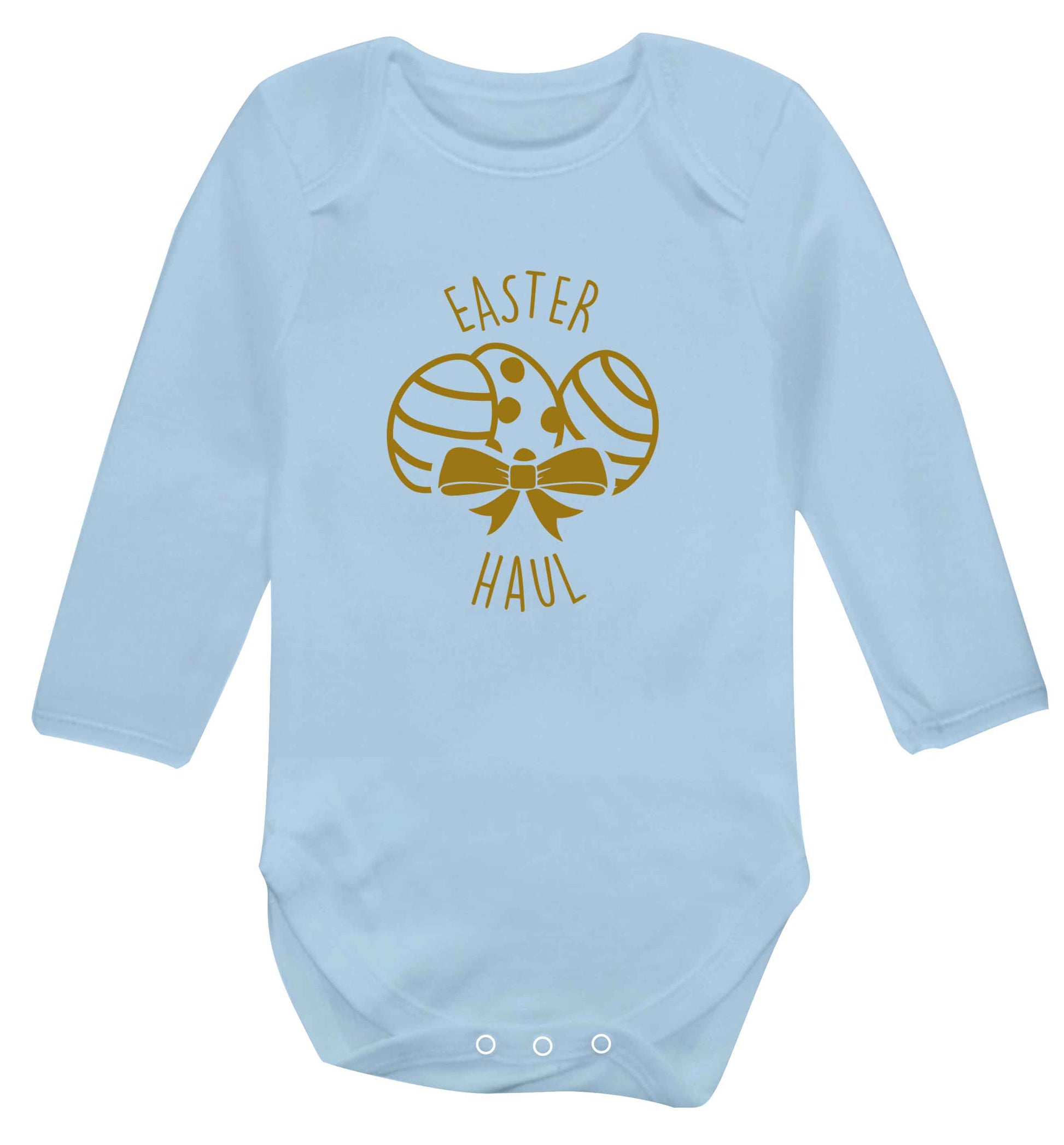 Easter haul baby vest long sleeved pale blue 6-12 months