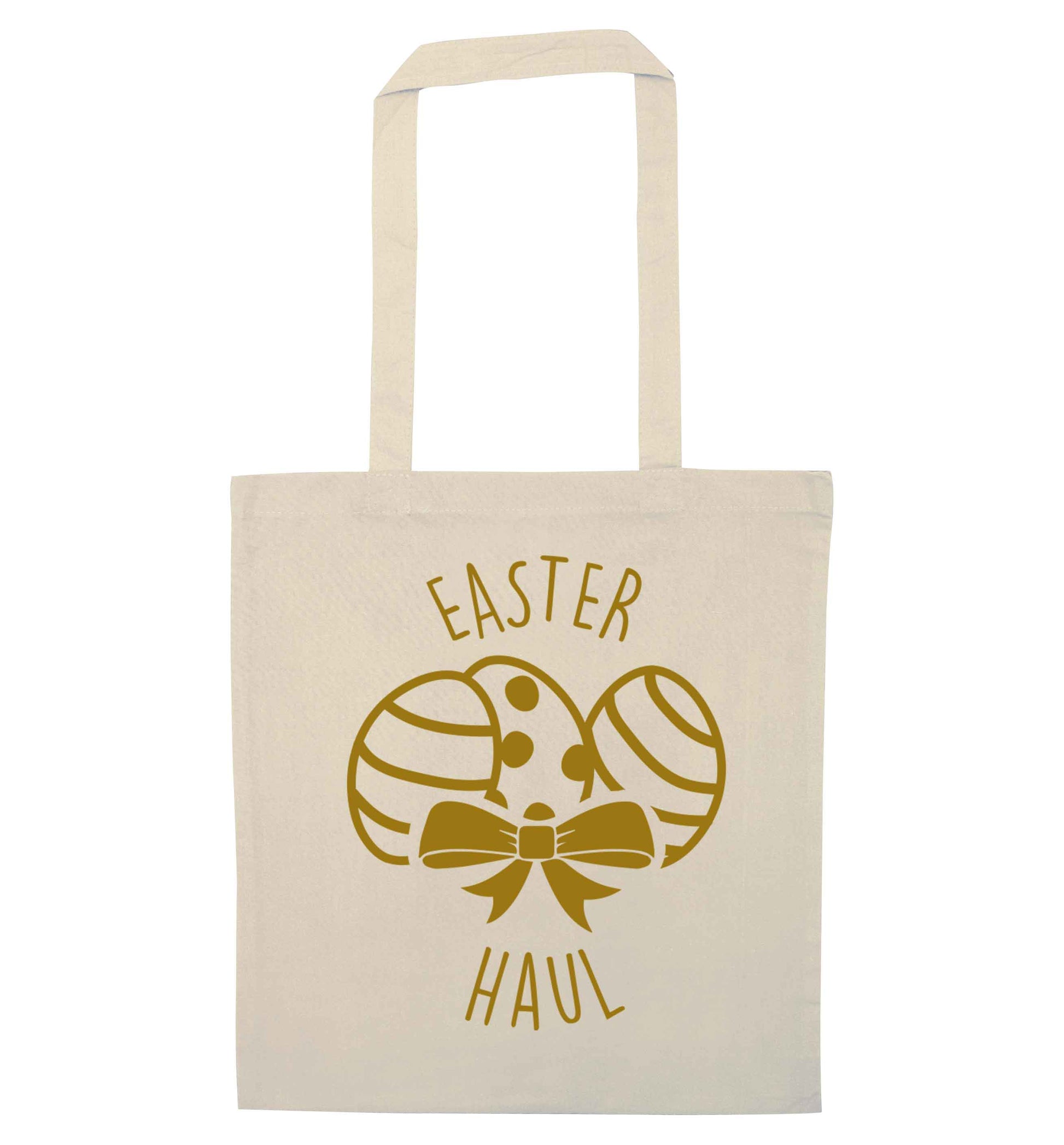Easter haul natural tote bag
