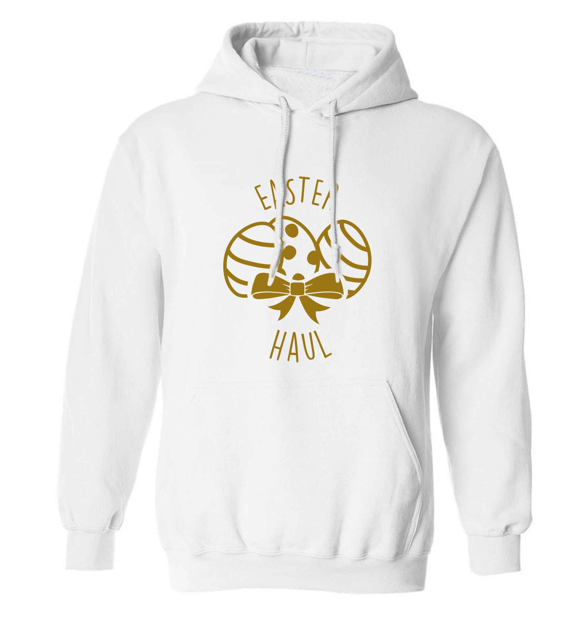 Easter haul adults unisex white hoodie 2XL