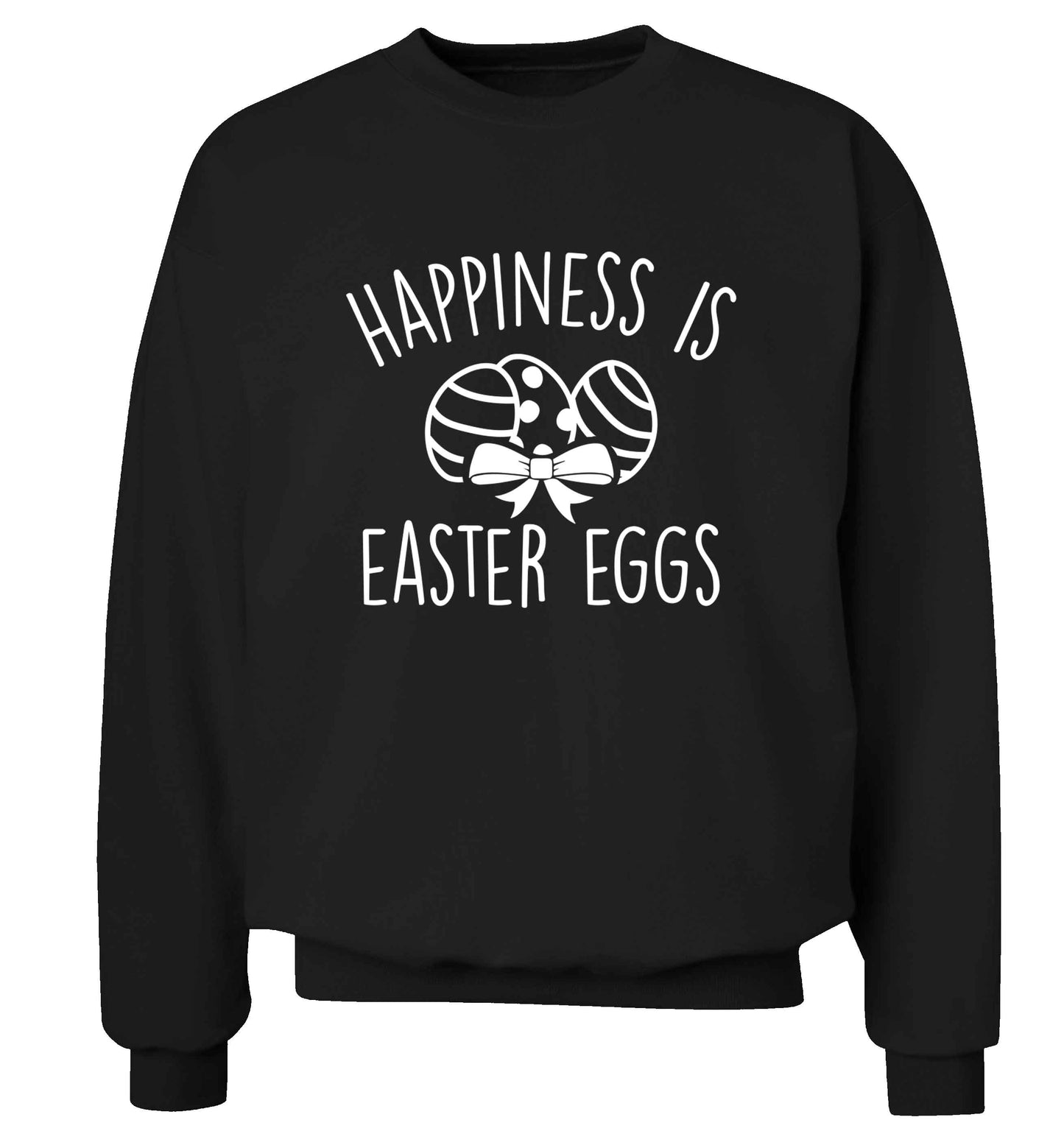 Happiness is Easter eggs adult's unisex black sweater 2XL