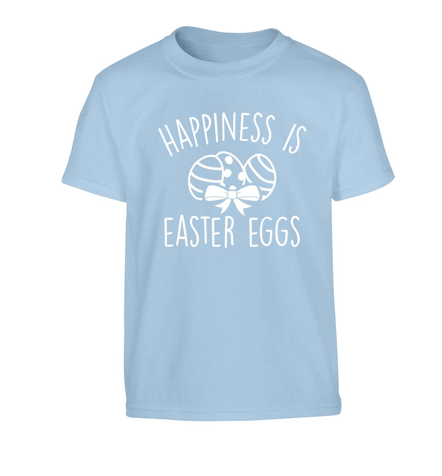 Happiness is Easter eggs Children's light blue Tshirt 12-13 Years