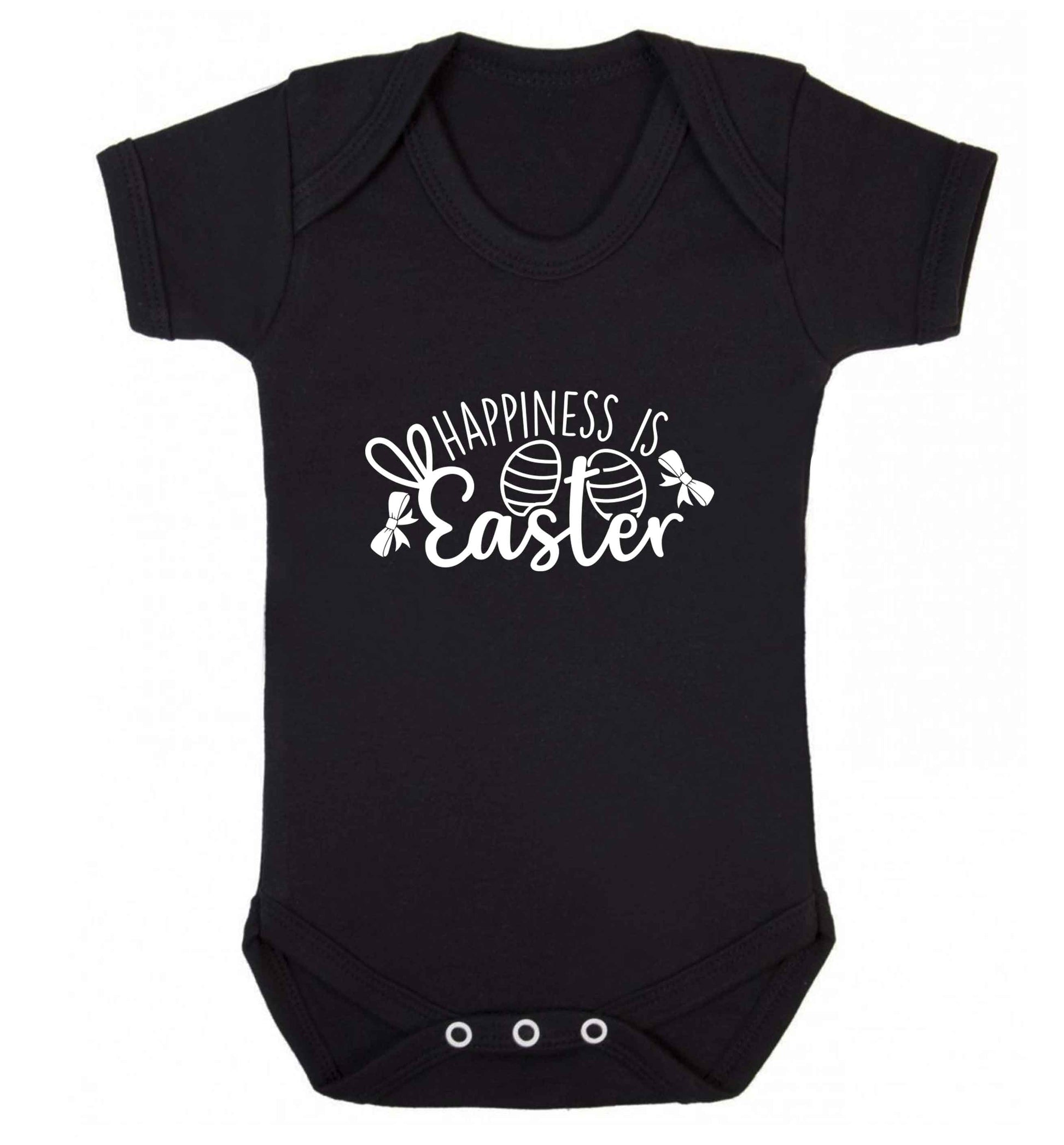 Happiness is easter baby vest black 18-24 months