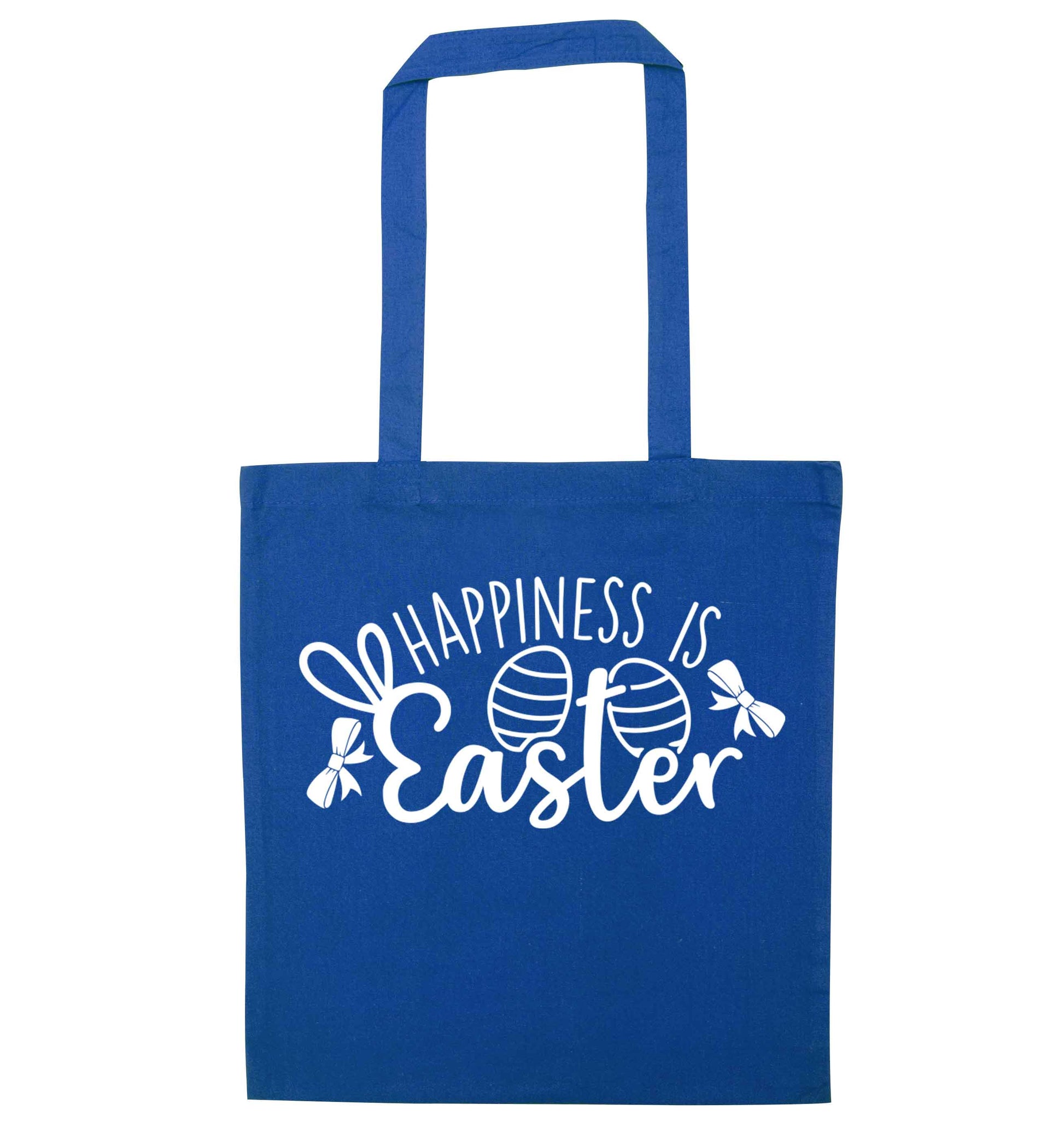 Happiness is easter blue tote bag