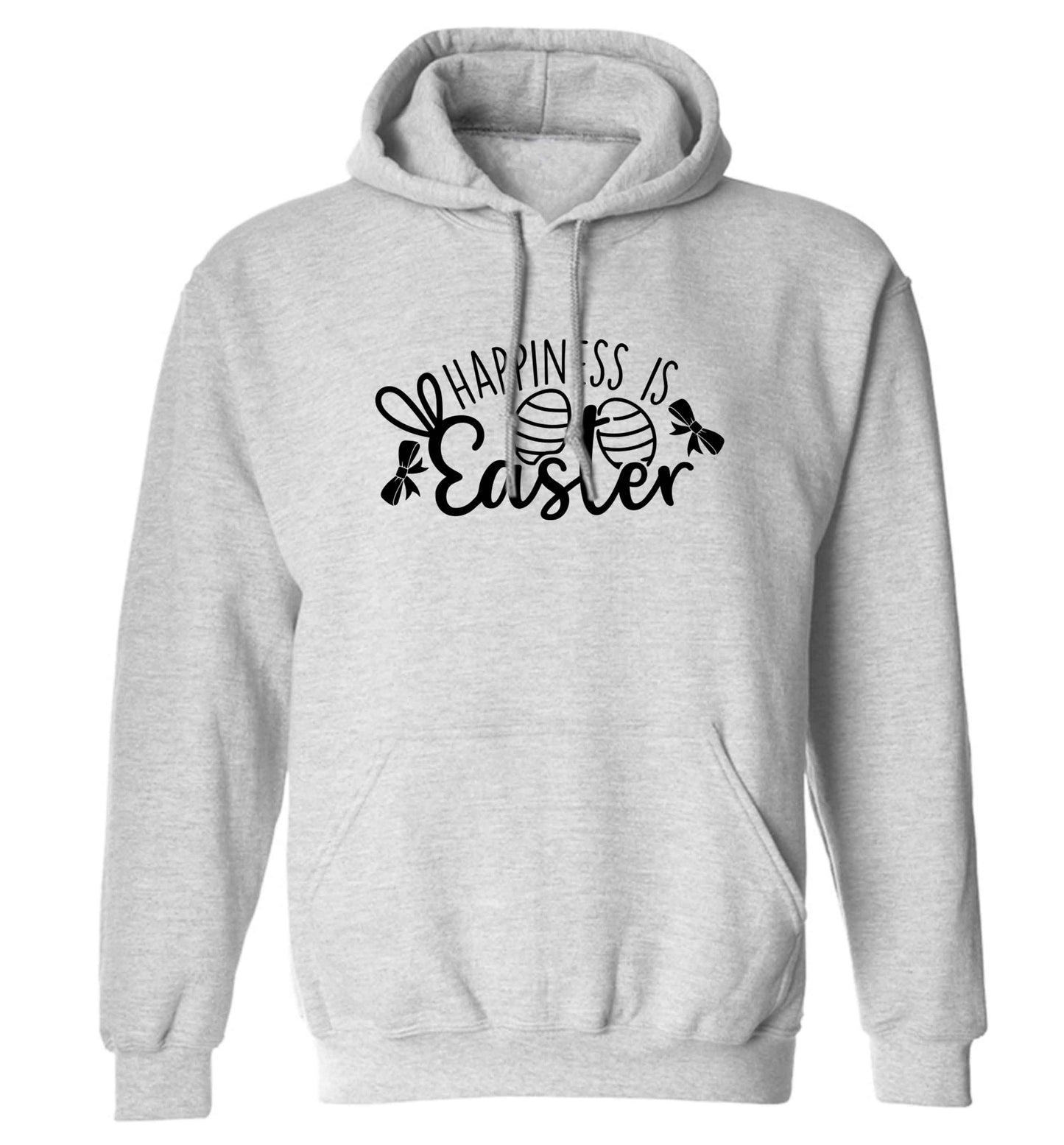 Happiness is easter adults unisex grey hoodie 2XL