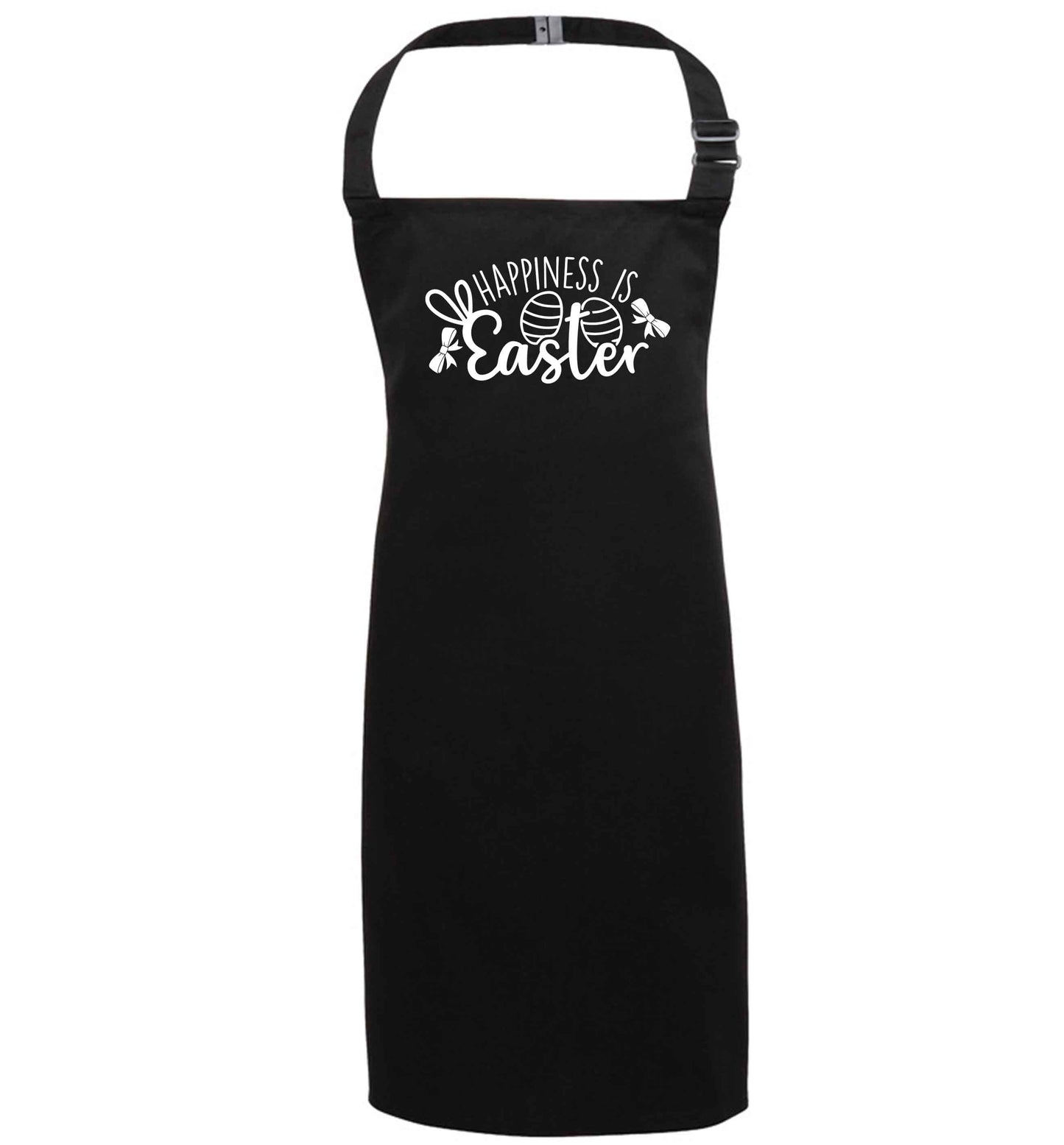 Happiness is easter black apron 7-10 years
