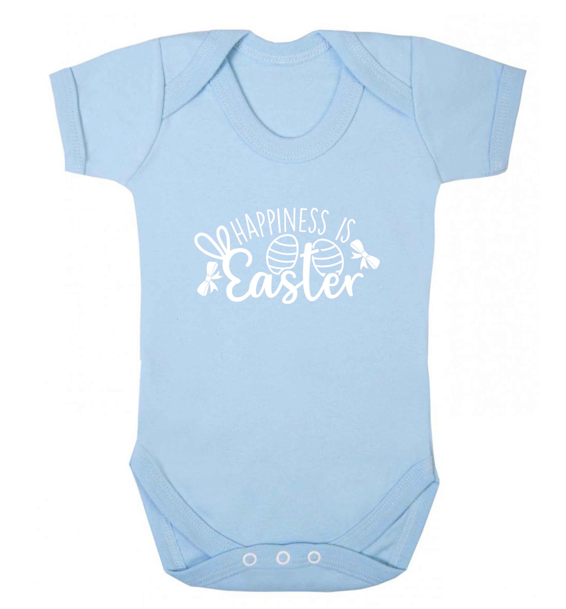 Happiness is easter baby vest pale blue 18-24 months