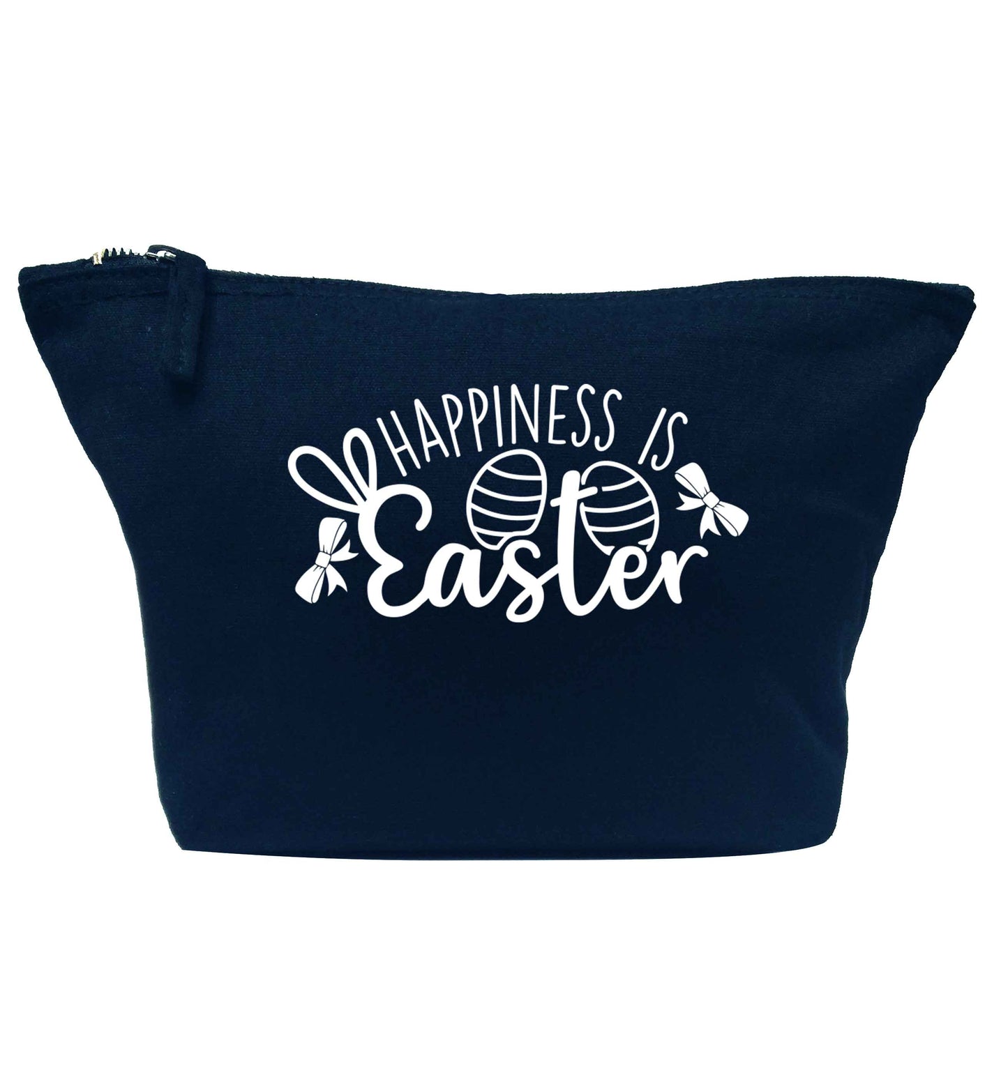 Happiness is easter navy makeup bag
